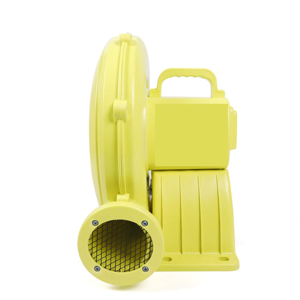 350W Powerful Commercial Air Blower for Bounce Houses, Inflatable Jumpers, Bouncy Castles & Slides - Heavy Duty Yellow Inflatable Blower (0.48HP) - Perfect for Birthday Parties, Carnival Events & Outdoor Inflatable Rentals