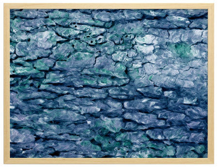Crackling Moss Framed Wall Art Print - Nature Inspired Home Decor for Living Room, Bedroom & Office