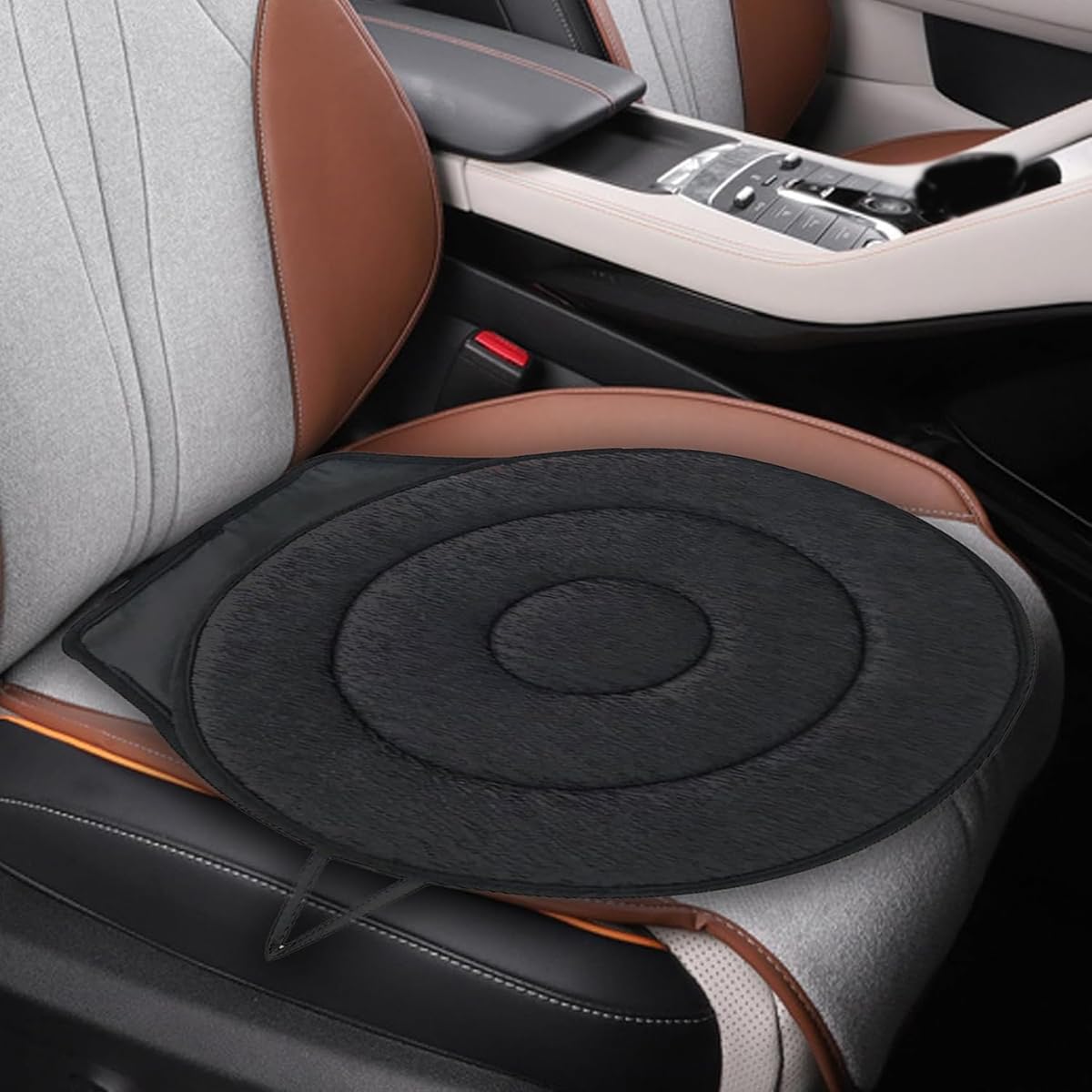 360° Rotating Car Seat Cushion for Elderly - Non-Slip Swivel Support, Gray - Ideal for Seniors, Disabled, and Long Drives