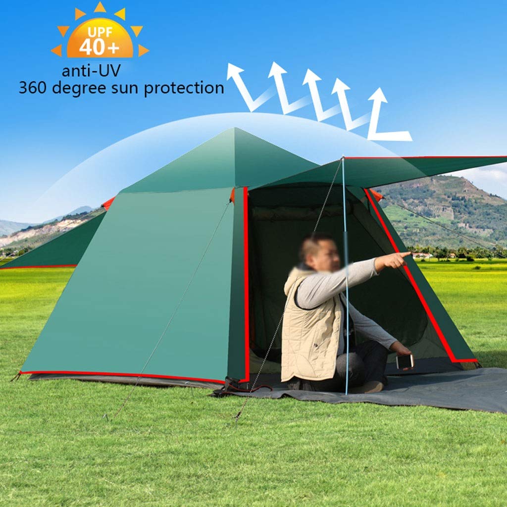 **3-4 Person Waterproof Double Layer Automatic Camping Tent - Sun, Rain & Wind Shelter for Hiking, Beach & Outdoor Adventures (Lake Blue)**    **Perfect for:** Family camping trips, beach outings, hiking excursions, and outdoor festivals.