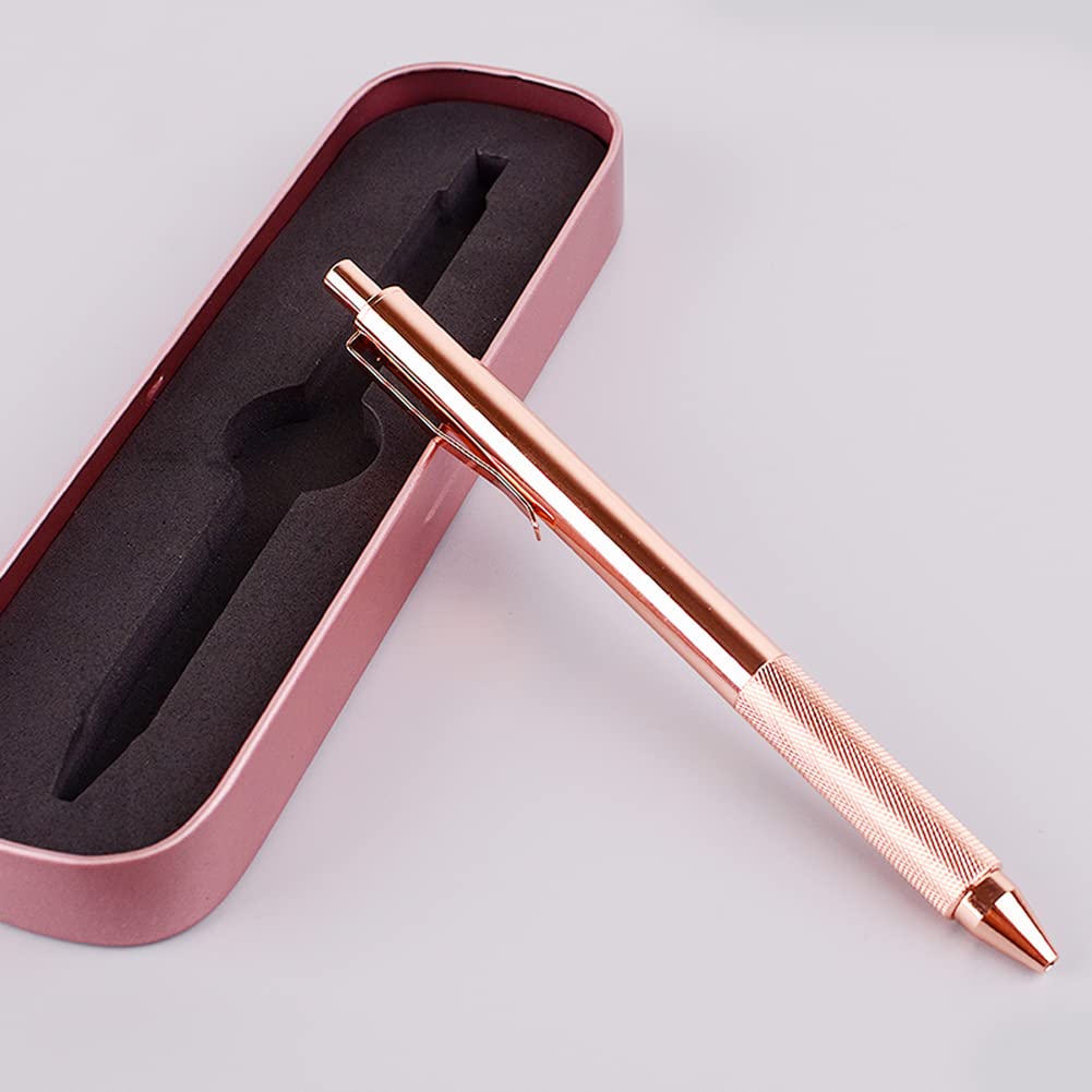Premium 0.5mm Fine Point Black Gel Pen - Metal Body Quick-Drying Ink Pen with Cap - Perfect for Office, School, Wedding & Birthday Gifts (Elegant Gift Box Included) - Ideal for Note Taking, Journaling, Card Writing & Special Occasions