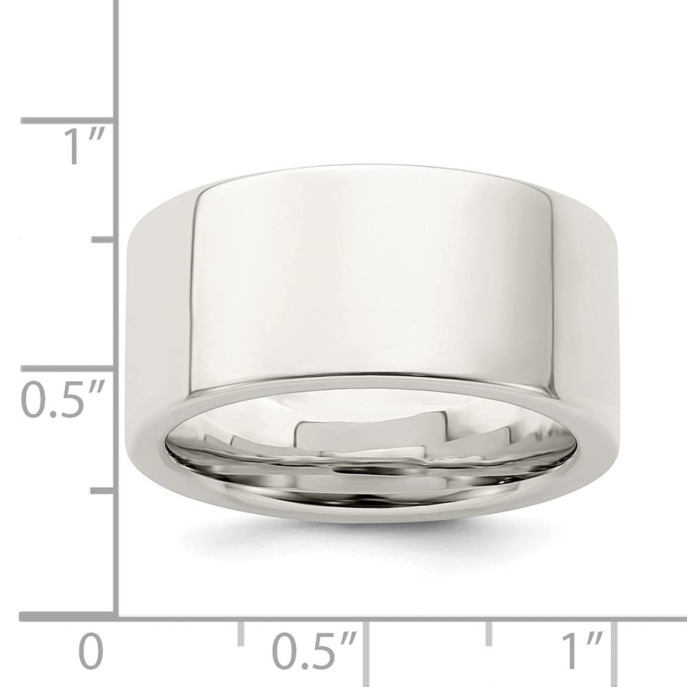 Diamond2Deal 10mm 925 Sterling Silver Wedding Band Ring for Men & Women - Perfect for Engagement, Anniversary, and Everyday Wear