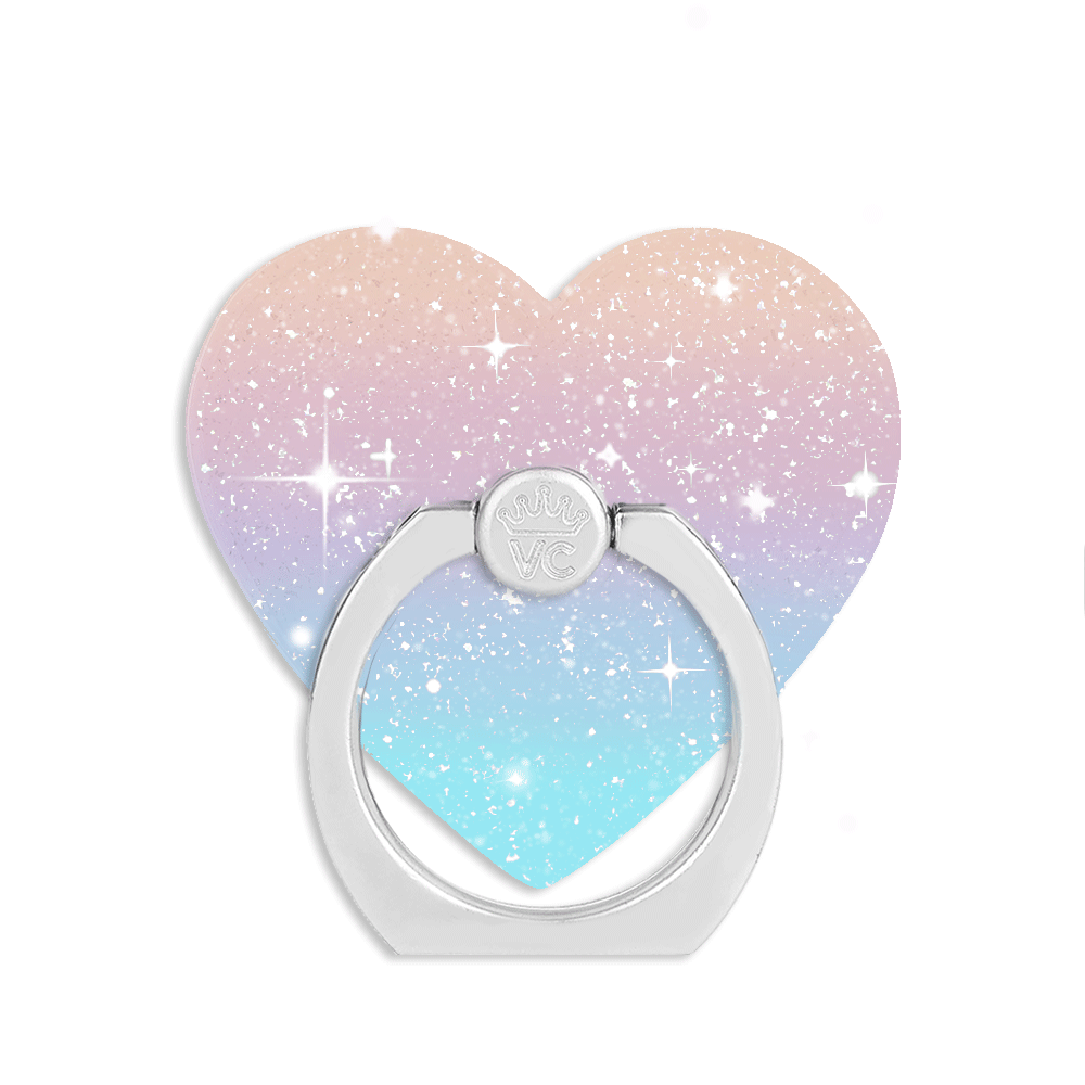 Ombre Stardust Glitter Phone Ring Holder - Non-Slip Grip for Smartphones - Perfect for Selfies, Videos & Hands-Free Use (Gold/Silver/Rose Gold) - Ideal for Travel, Work & Daily Activities