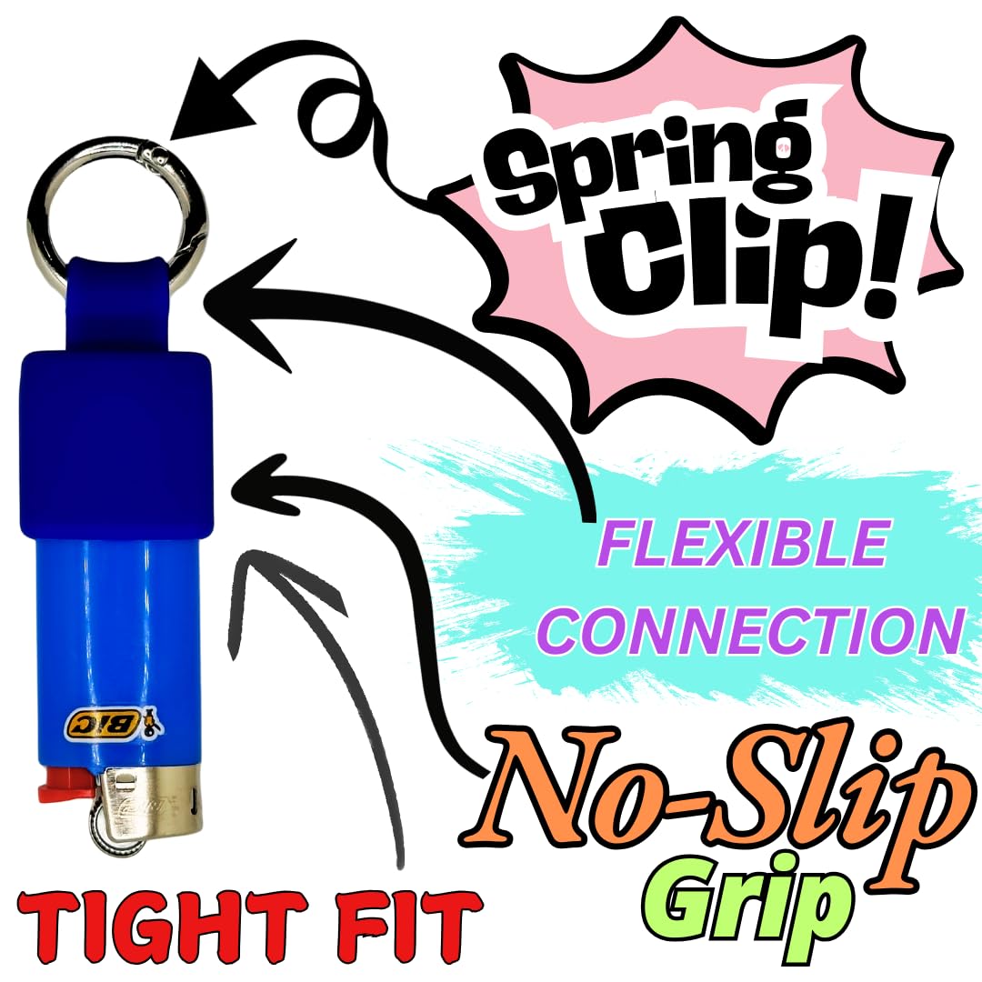 Mini BIC Lighter Holder - 10 Colors Keychain for J5 Lighters | Outdoor & Travel Use