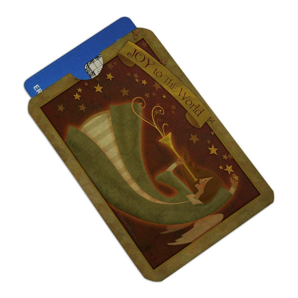 Christmas Holiday Joy to the World Angel RFID Blocking Credit Card Holder Set of 4 - Protect Your Cards from Digital Theft | Perfect for Travel, Shopping & Everyday Use