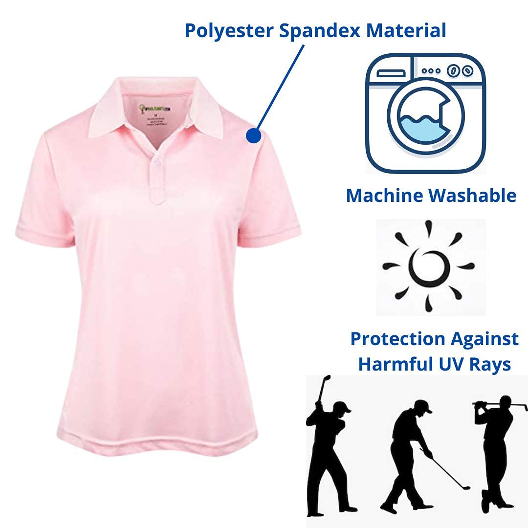 Women's French Cut Short Sleeve Golf T-Shirt - Breathable Comfort Fit with Free Golf Hat - Perfect for Golfing, Casual Wear & Outdoor Activities
