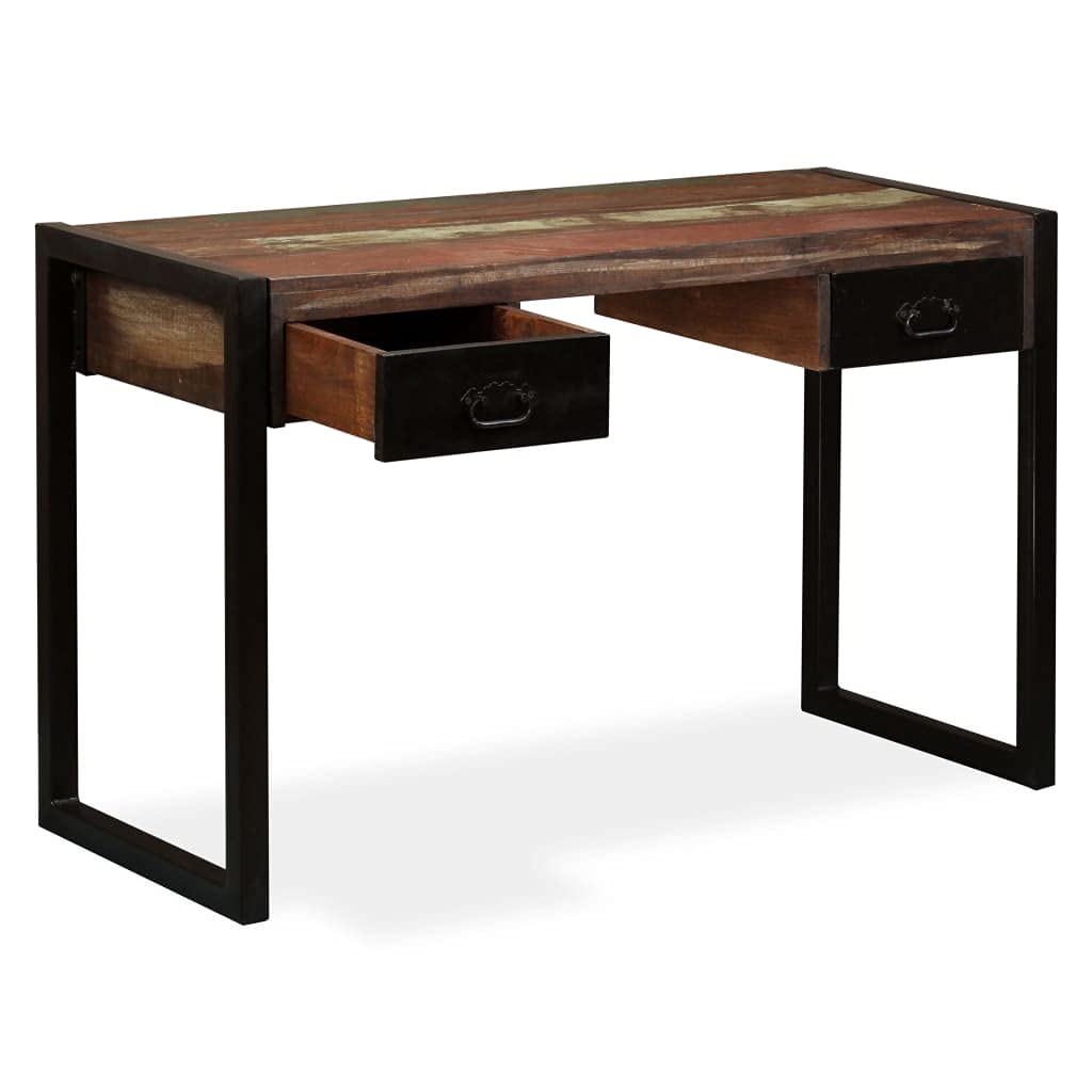 Industrial Computer Desk with 2 Drawers - 47.2