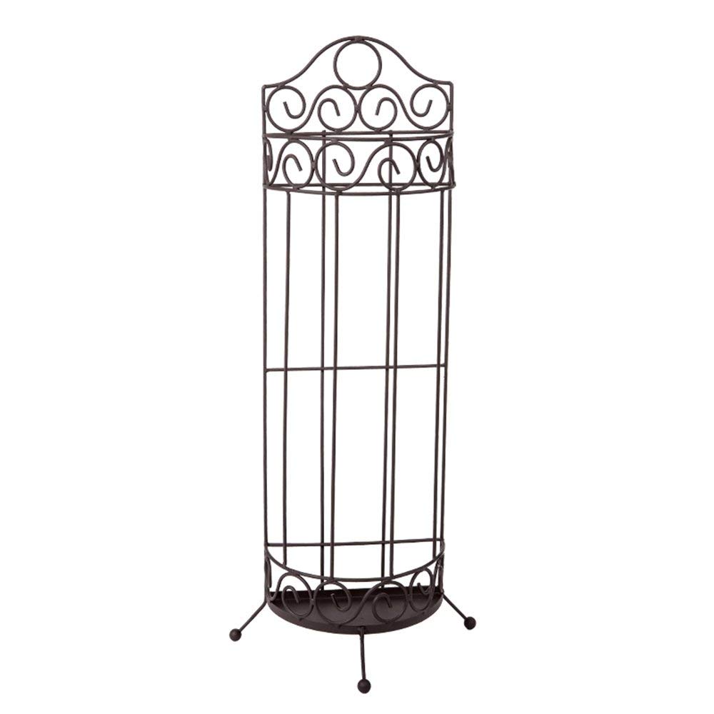QTQHOME Iron Umbrella Stand with Drip Tray - Heavy Duty Umbrella Holder & Storage Rack for Entryway, Porch or Patio (Black) - Perfect for Home, Office & Outdoor Use