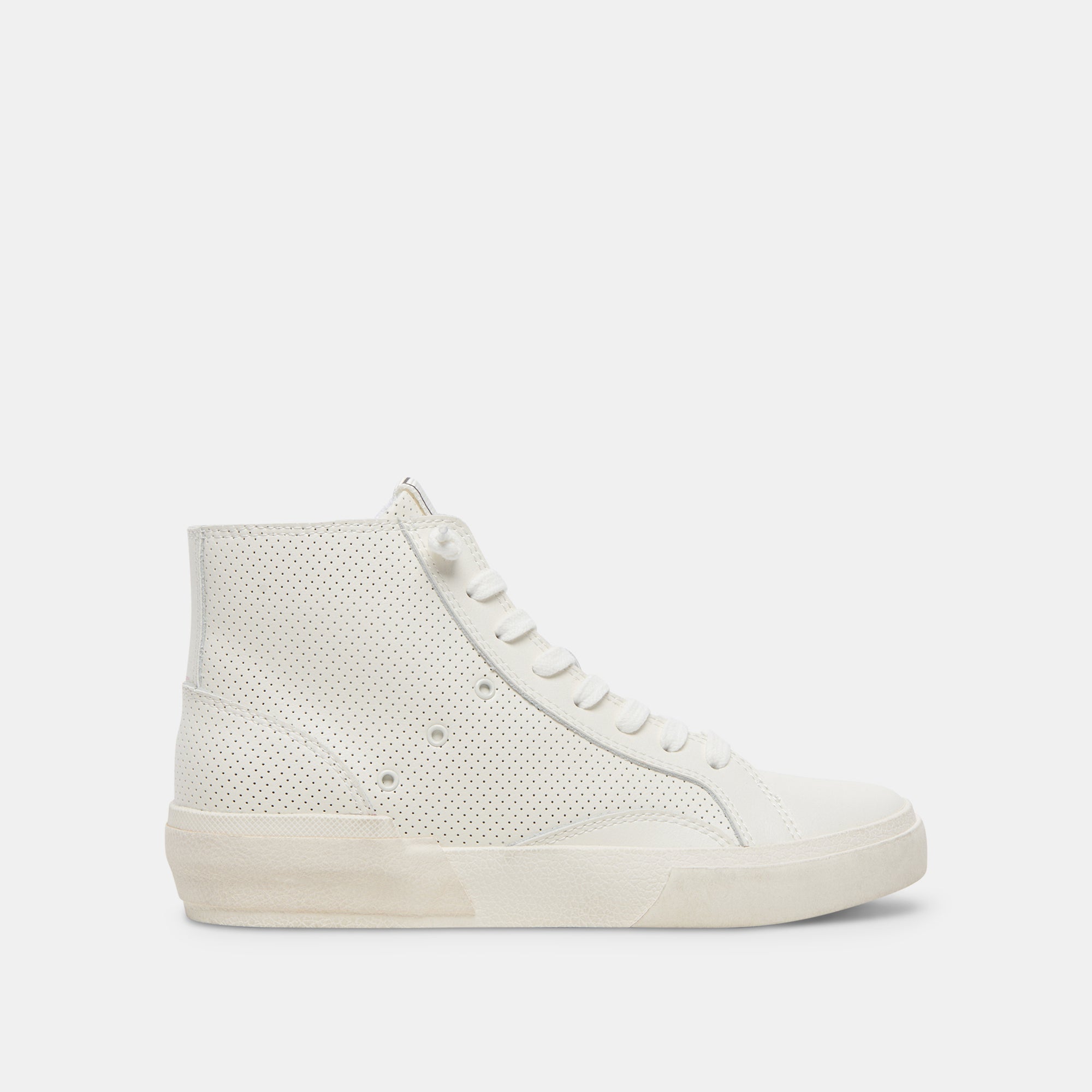 WHITE PERFORATED LEATHER