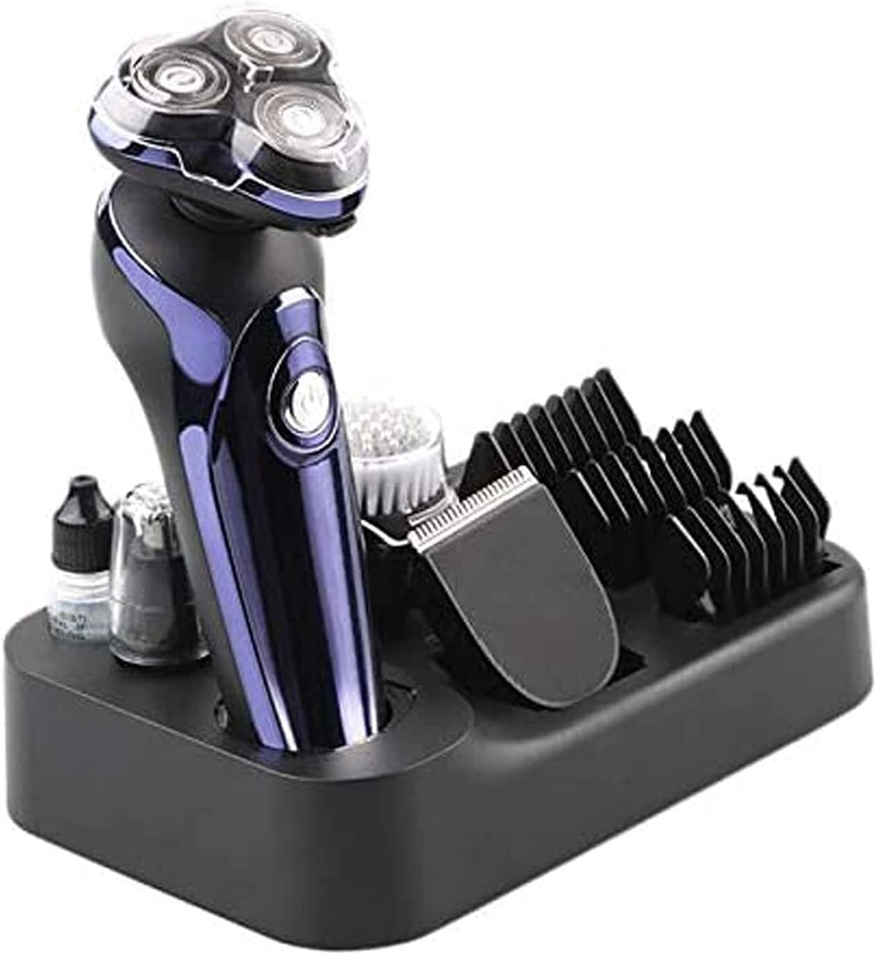 Premium 4D Rotary Electric Shaver for Men - Rechargeable Cordless Beard Trimmer with Pop-up Trimmer, Waterproof Wet/Dry Shaving - Perfect for Travel, Home & Gym Use
