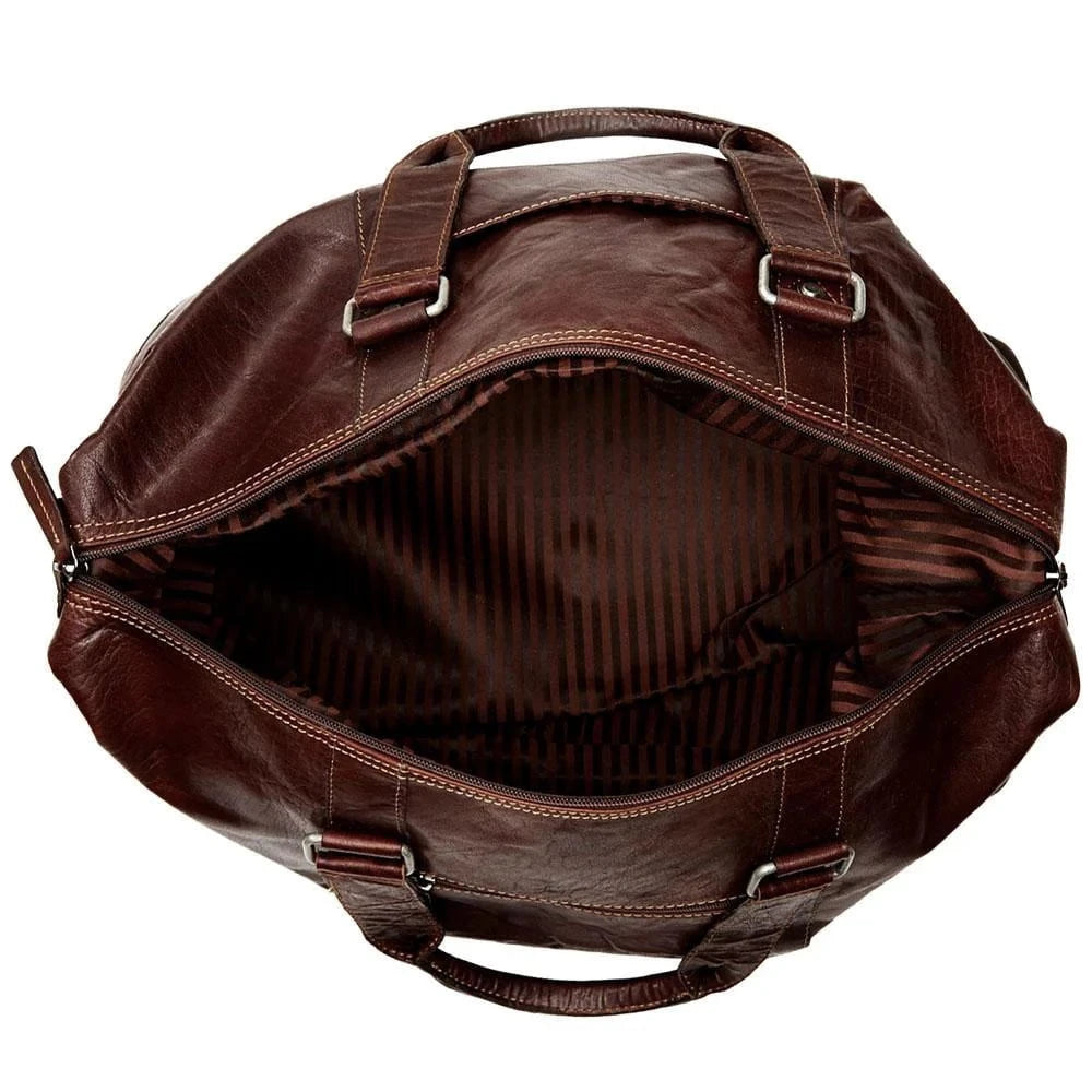Jack Georges Voyager Duffle Bag - Premium Leather Travel Duffel for Men & Women - Gym, Weekend Getaway & Business Trips