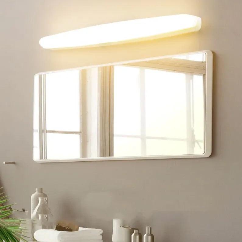 Oval White LED Bathroom Mirror with Lights - Modern Vanity Mirror for Makeup, Shaving & Home Decor