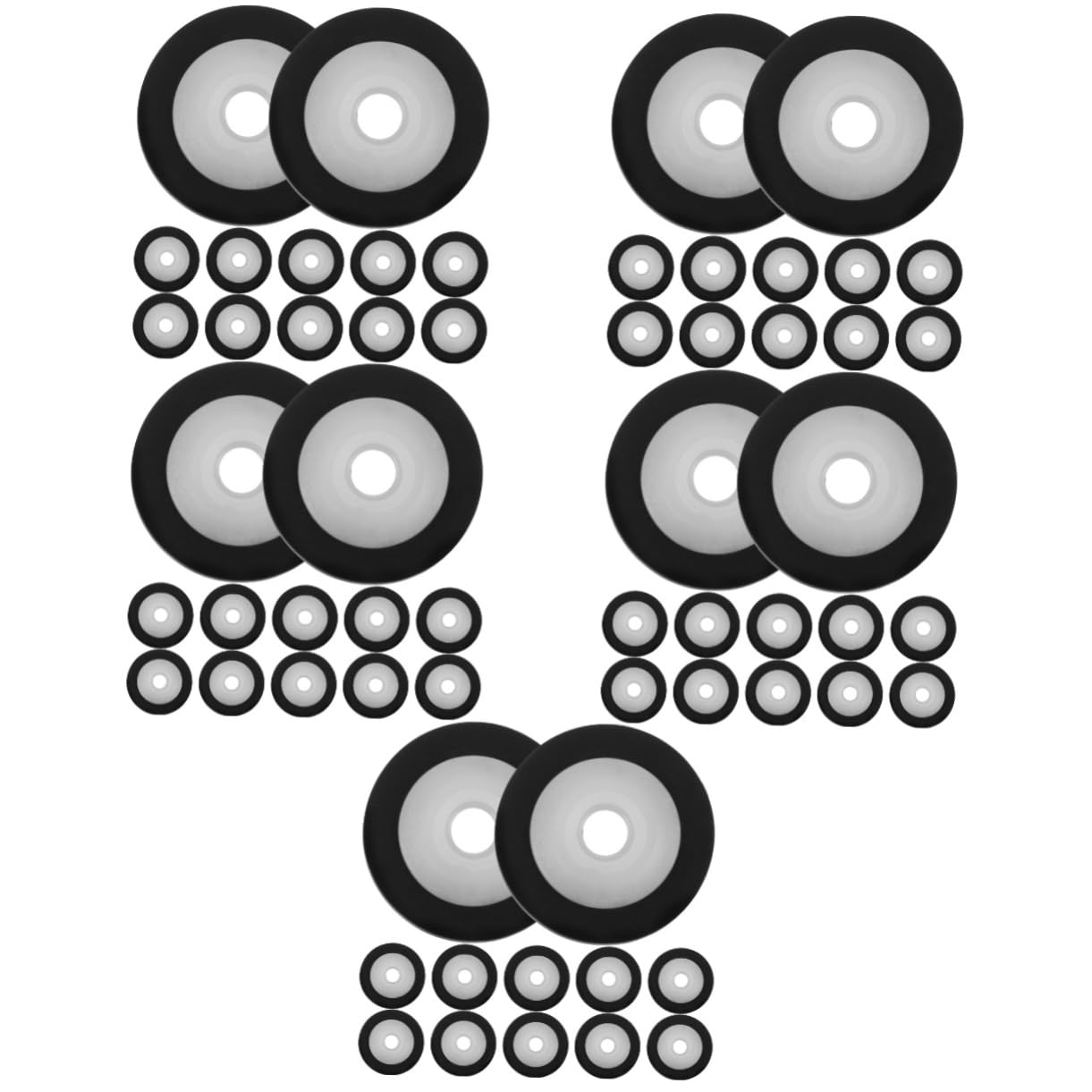 60 Pcs High Precision Cassette Deck Pinch Roller Wheels with Bearings for Audio Tape Recorders & Radios - Perfect for Vintage Music Restoration & DIY Repair Projects