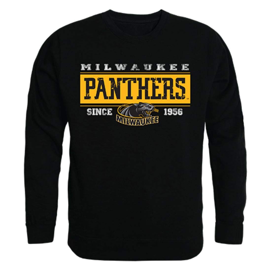 University of Wisconsin Milwaukee Panthers Crewneck Sweatshirt - Official UW-Milwaukee Panthers Pullover Hoodie, Black - Perfect for Game Day & Campus Wear