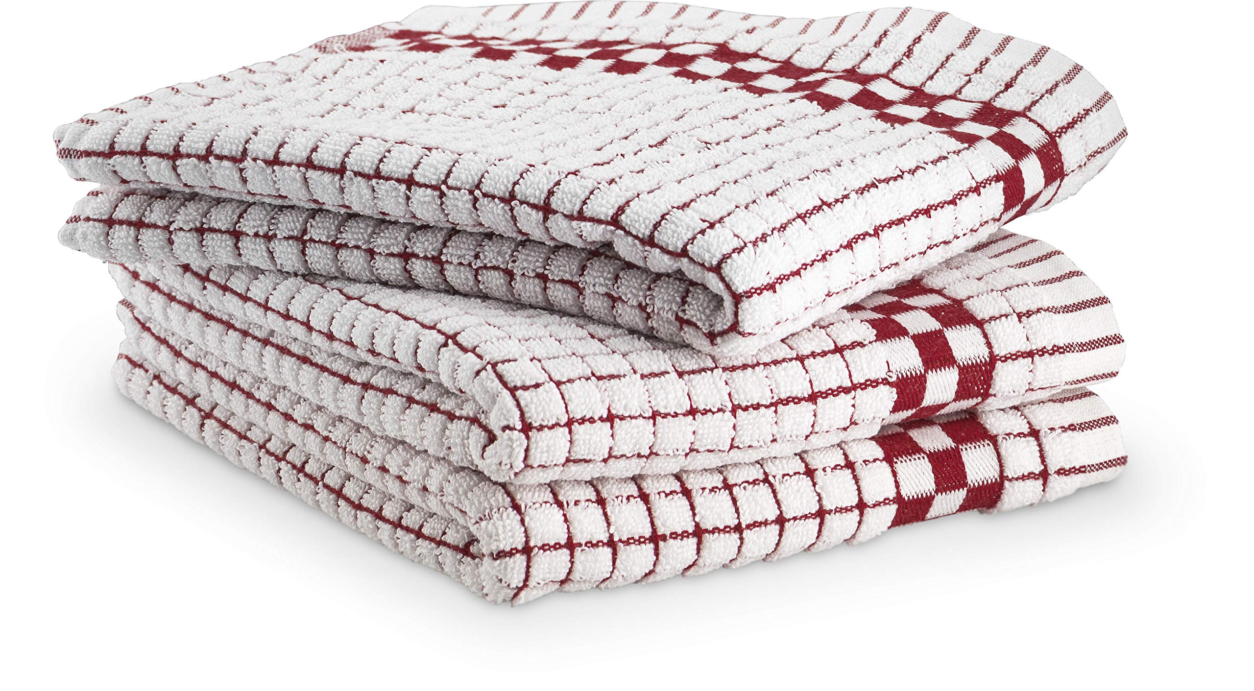 Premium XLNT Red Kitchen Towels (9 Pack) - 100% Cotton Dish Towels | Super Absorbent & Durable Dishcloths for Cleaning, Drying & Scrubbing | Quick-Drying Washcloths for Kitchen, Dining & Tea Time | Multipurpose Hand Towels Set for Everyday Use