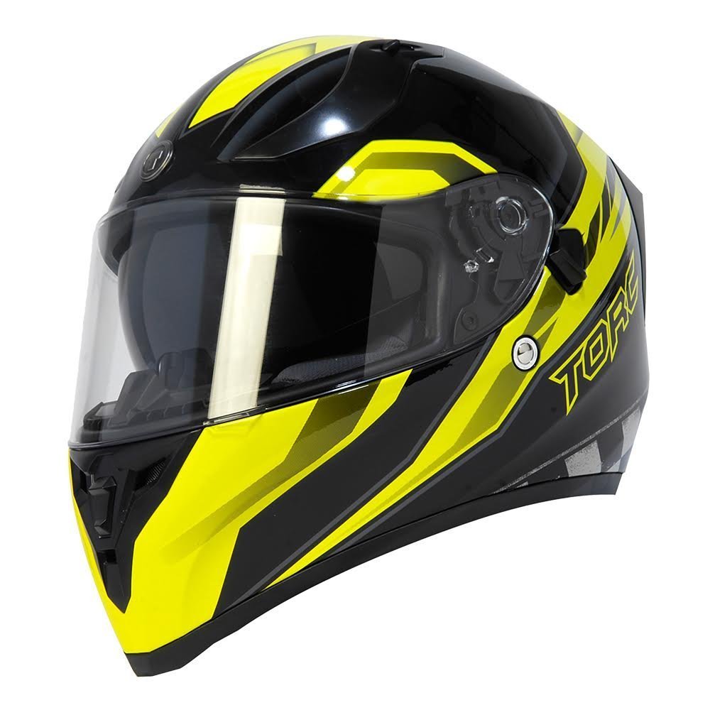 TORC T15 Unisex Full Face Motorcycle Helmet with Graphic Edge Design - DOT Approved for Men & Women - Perfect for Street Biking, Cruiser Riding and Motorcycle Touring