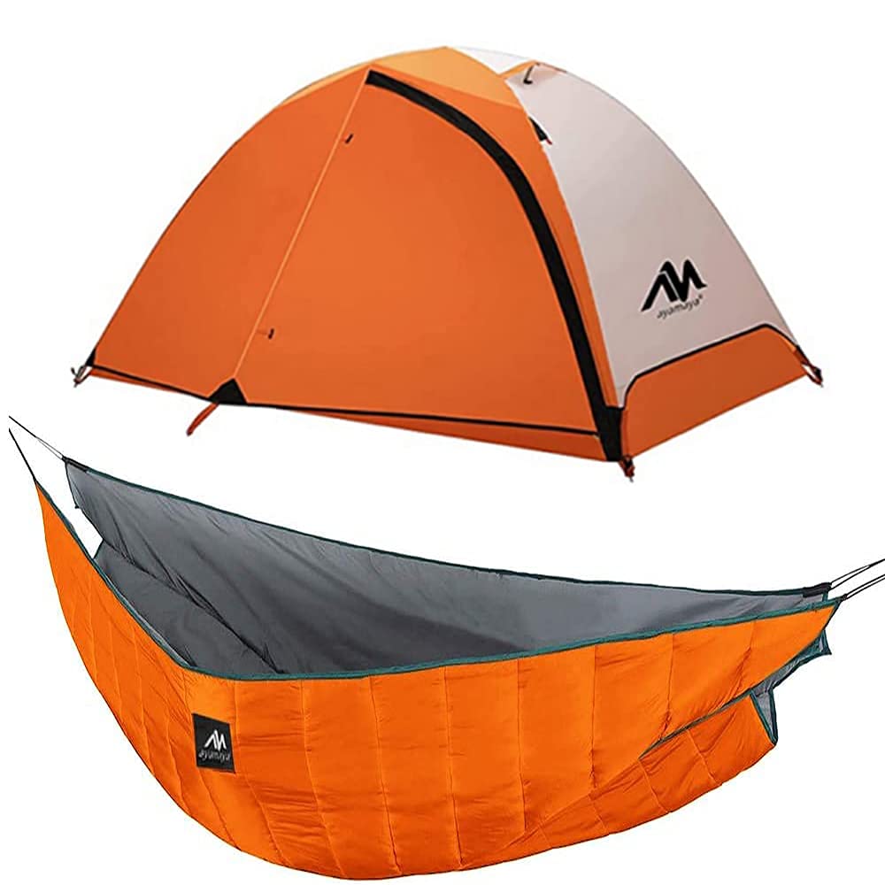 AYAMAYA Double Hammock Underquilt - Insulated for 2 Person Backpacking & Camping - Lightweight, Water-Resistant for Outdoor Adventures, Hiking, and Backyard Relaxation