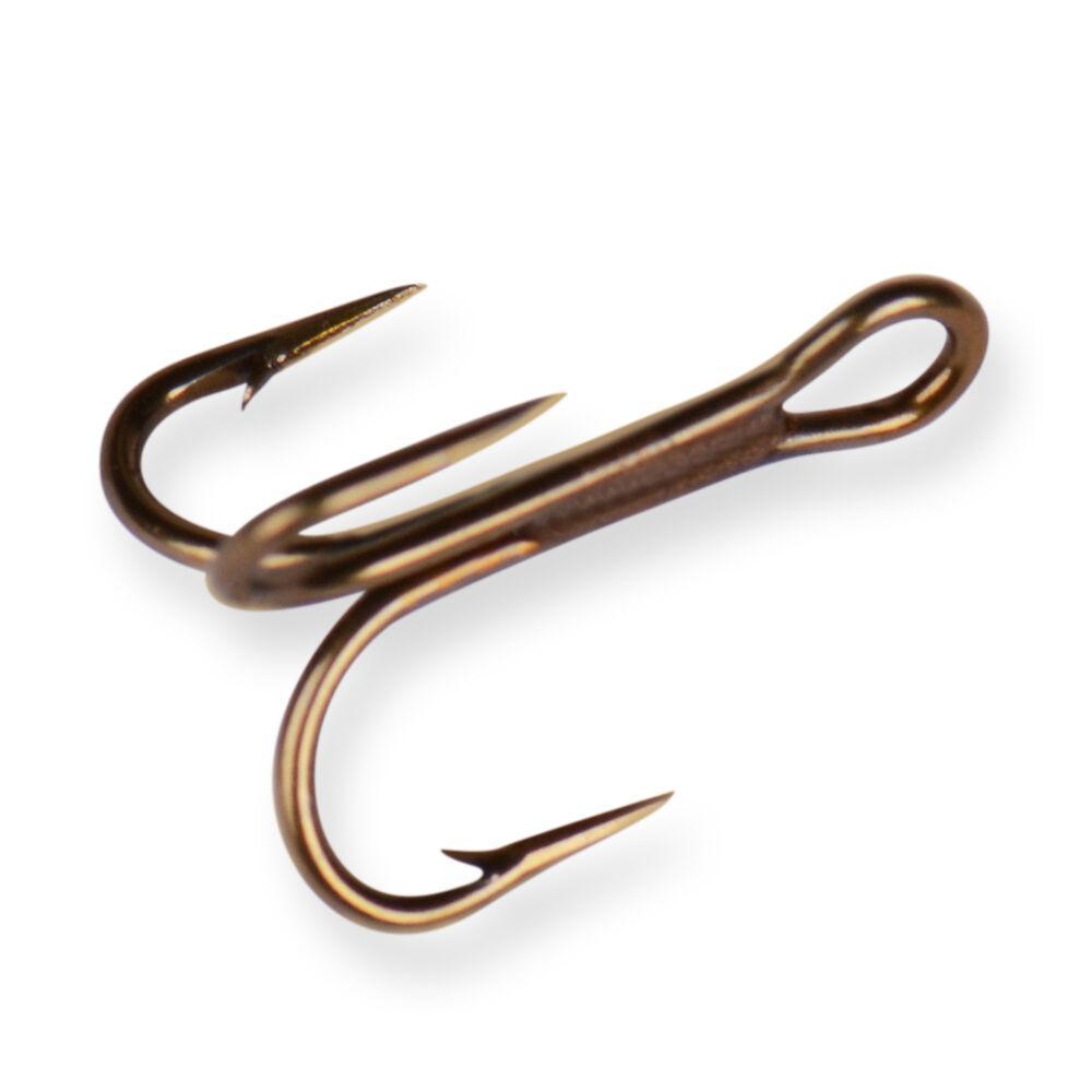 Mustad Bronze Treble Hooks - High Quality Fishing Hooks for Bass, Trout, and Saltwater Fishing | Perfect for Lures, Bait, and Tackle Boxes