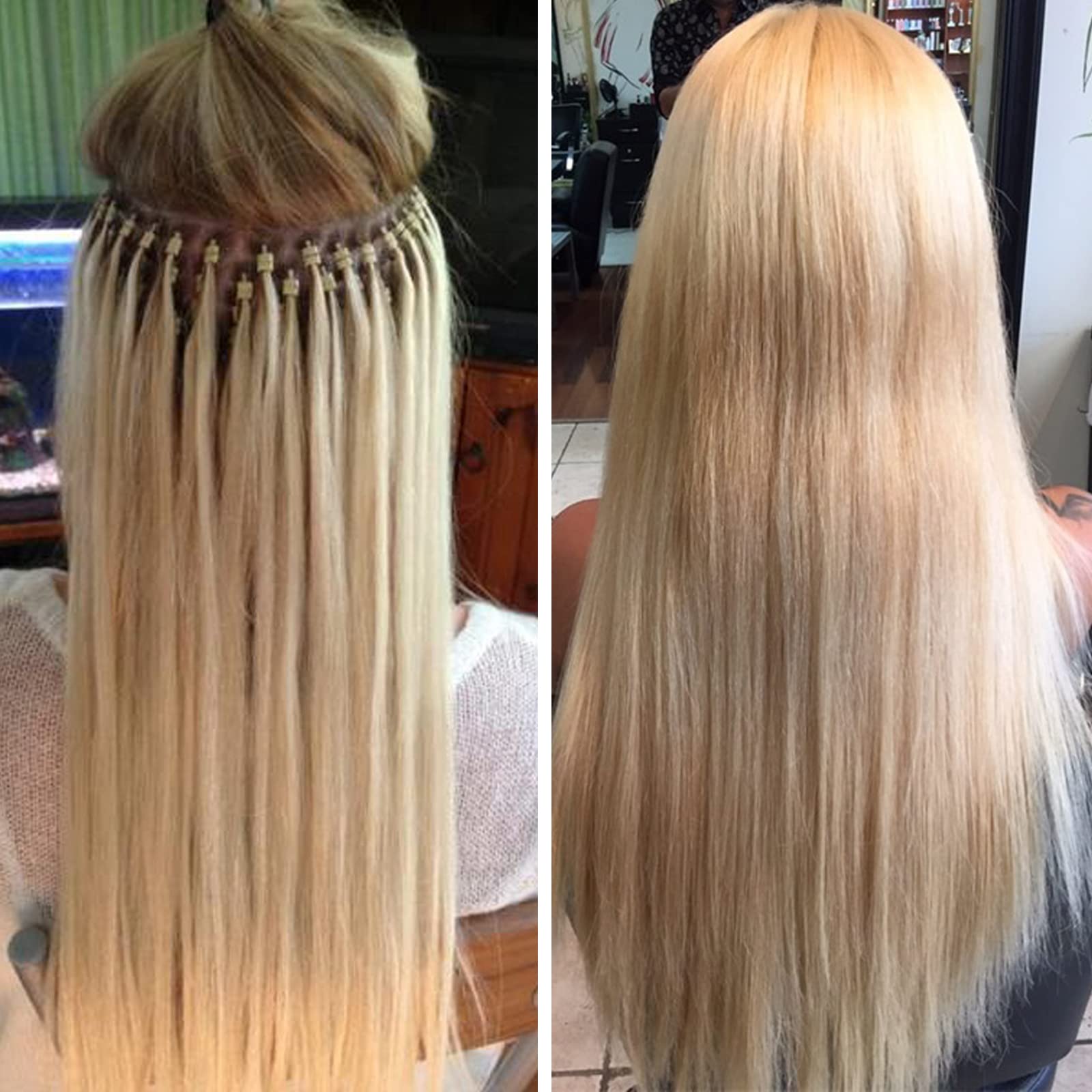 Micro Ring Loop Human Hair Extensions - 20inch 100 Strands Straight Chocolate Brown Remy Hair with Micro Beads for Women | Perfect for Daily Styling, Parties & Special Occasions