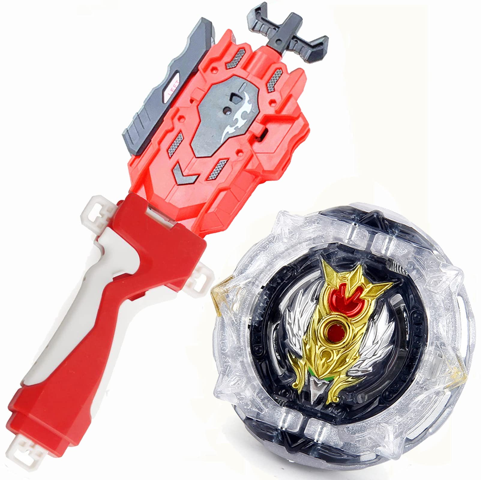 Metal Fusion B Beyblade Burst Evolution Toy Set - DB B-192 Greatest Rafael.Ov.HXt Booster with Left/Right Spin String Launcher & Grip | Battling Top Game for Kids | Perfect for Competitive Play, Birthday Gifts & Collection