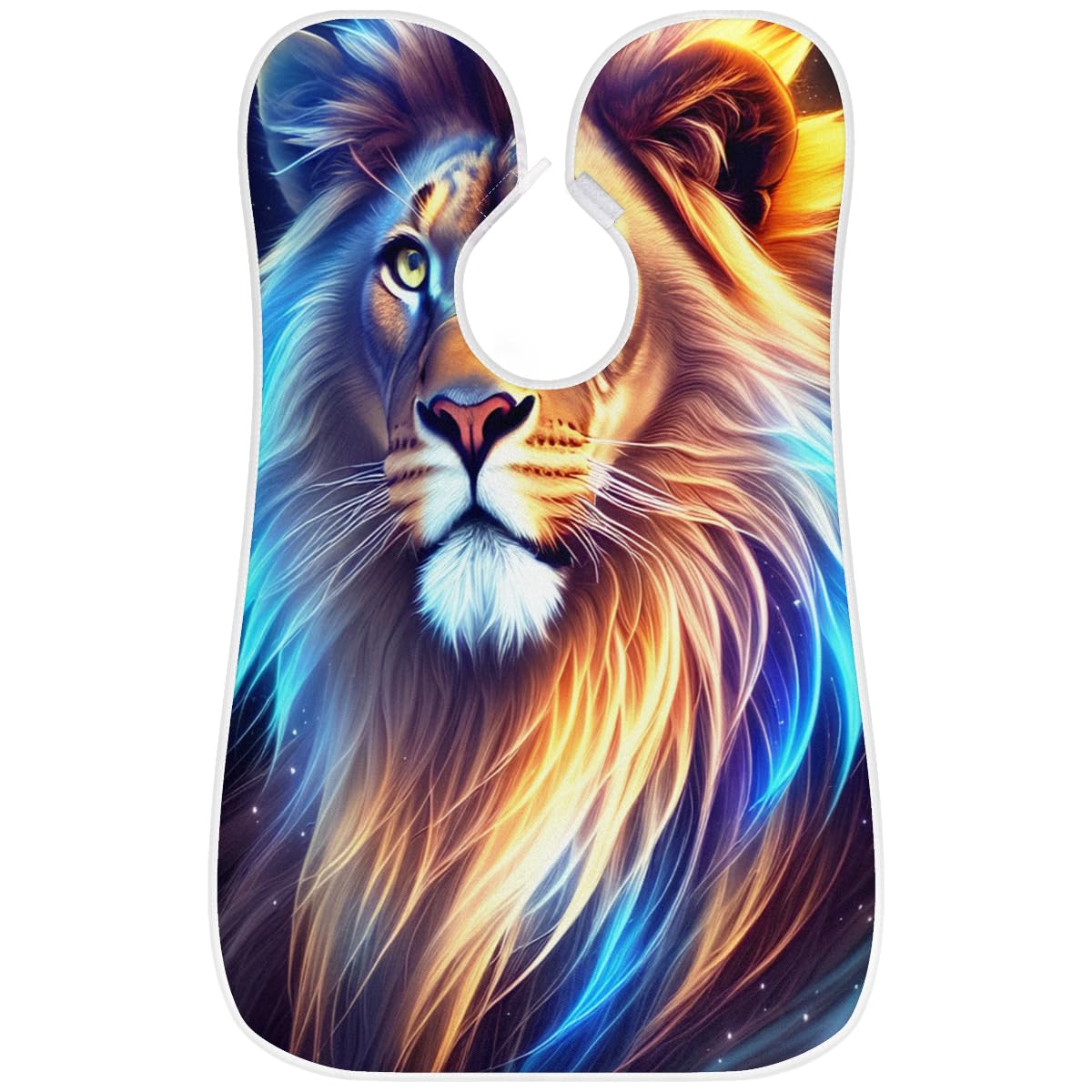 Men's Lion Animal Beard Shaving Bib - Waterproof Hair Dye Apron for Barbers & Stylists | Sink Hair Catcher for Beard Trimming & Makeup | Perfect Gift for Grooming Enthusiasts | Ideal for Home Salon, Barber Shops & DIY Hair Coloring