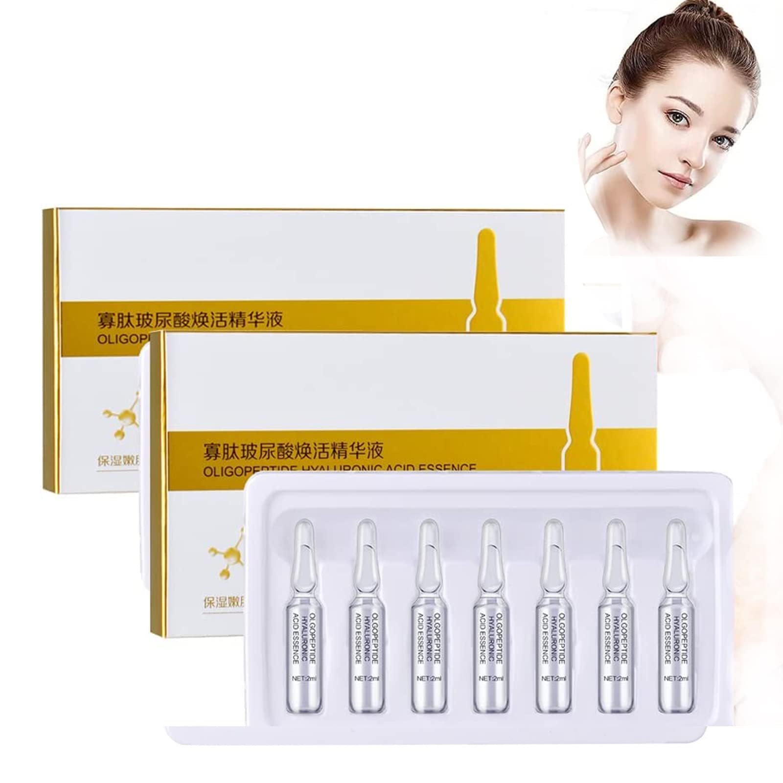 BeYouth Pro Ceramide & Collagen Lifting Ampoule Serum Set (2Pcs) - Anti-Aging Face Serum for Wrinkle Reduction & Skin Firming - Perfect for Night Routine & Daily Skincare Regimen