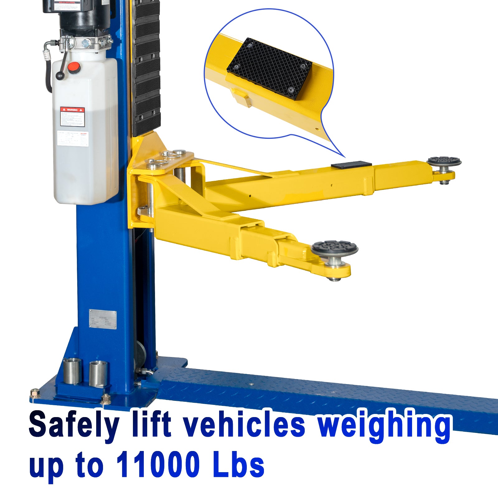 WEIZE 2 Post Car Lift 11000 lbs Capacity - 220V 3HP Heavy Duty Auto Lift with Double Point Lock Release for Auto Repair Shops & Home Garages