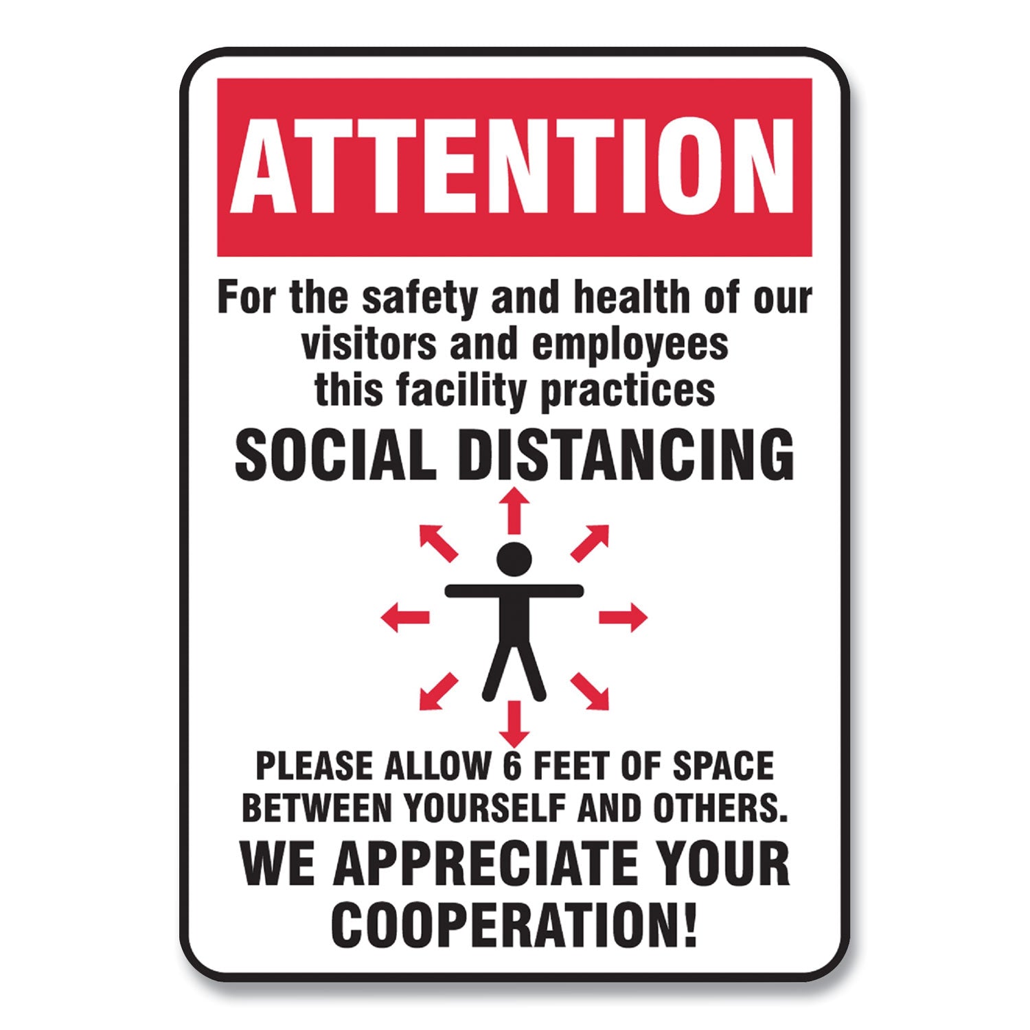 Accuform® Social Distance Signs - 7