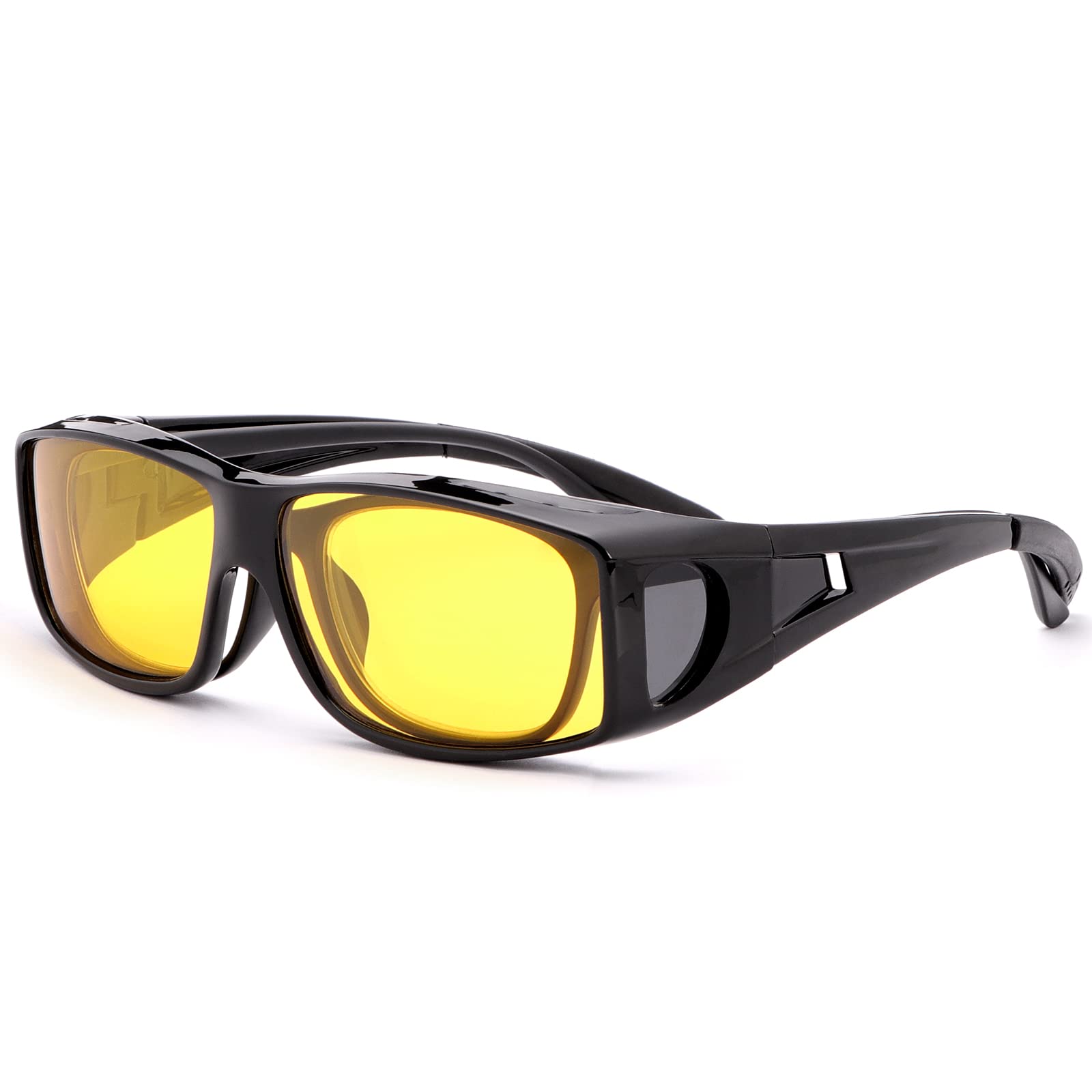 Wrap Around Sunglasses with Polarized Lenses - 100% UV Protection Fit Over Prescription & Regular Glasses | Perfect for Driving, Outdoor Sports & Daily Sun Protection