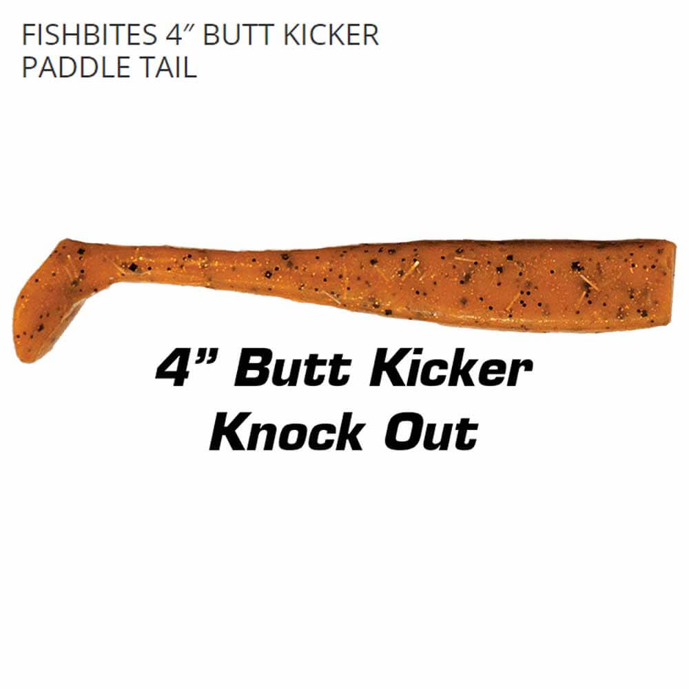 Fishbites Fight Club 4” Butt Kicker Paddle Tail Swimbait Fishing Lure - Perfect for Bass, Walleye & Pike Fishing in Lakes & Rivers