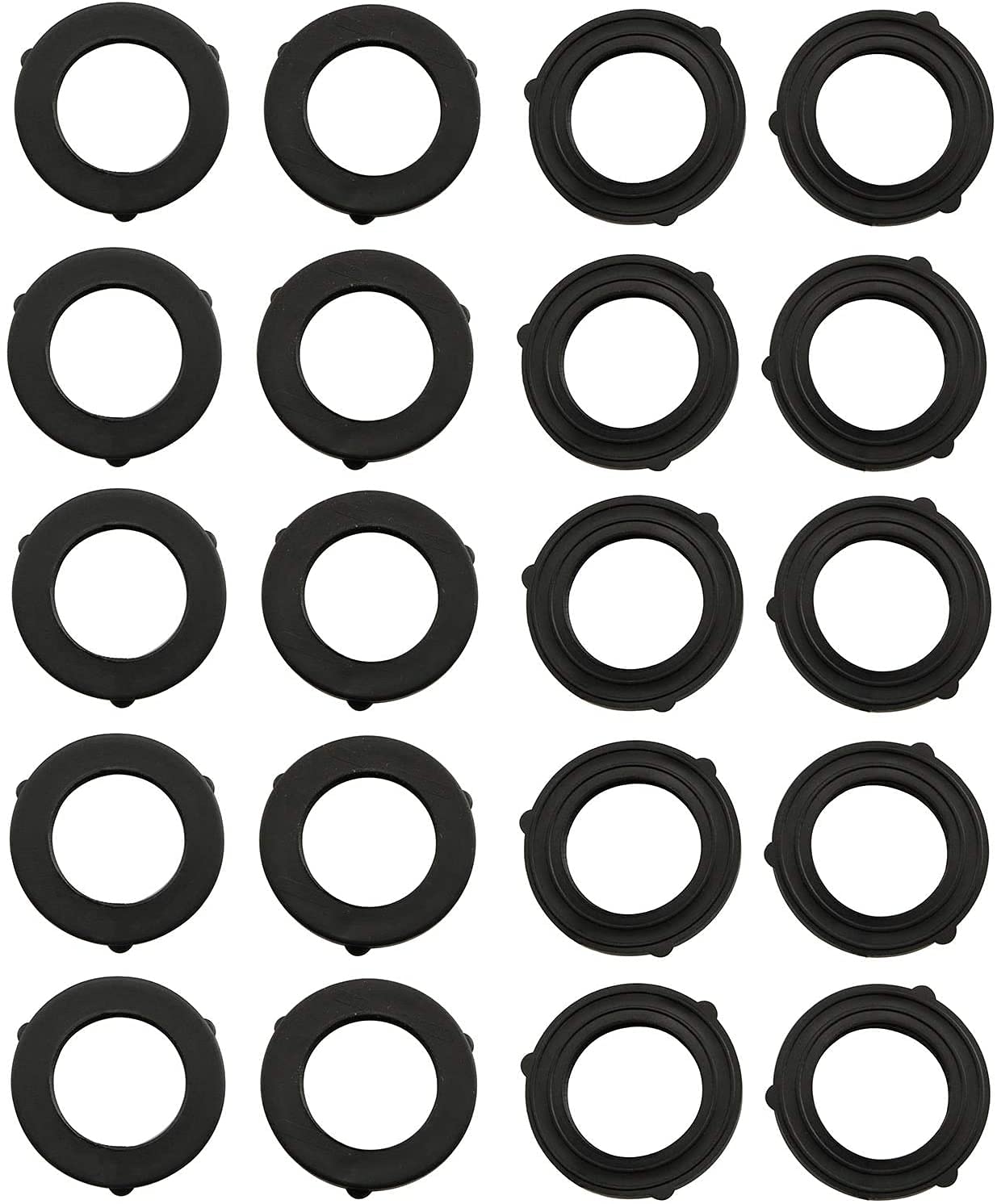20PCS Flat Rubber Garden Hose Washers - Leak-Proof Seal Gasket for Shower, Faucet & Spray Nozzles - Perfect for Outdoor Watering, Car Washing & Garden Maintenance