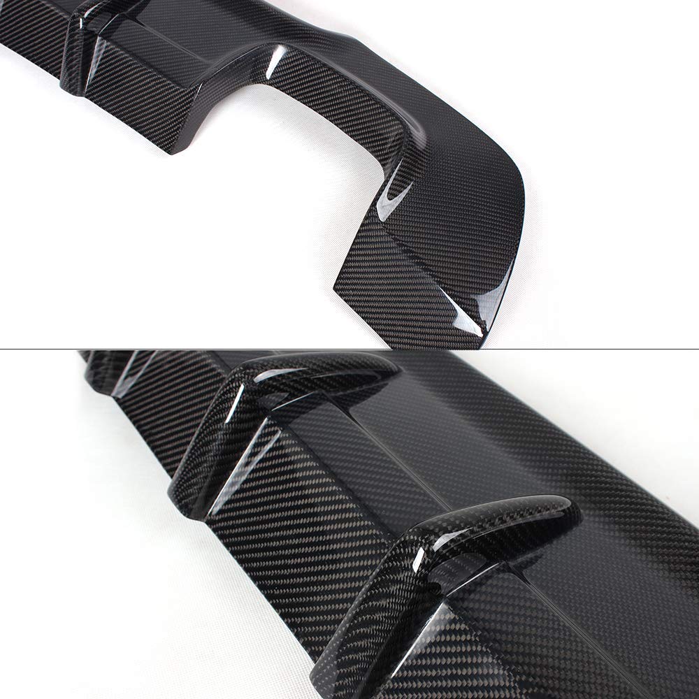IKON MOTORSPORTS Carbon Fiber Rear Diffuser for 2007-2013 BMW E92 E93 3 Series Coupe & Convertible - DD Style Rear Bumper Lip Spoiler Wing - Perfect for Street Racing & Car Shows