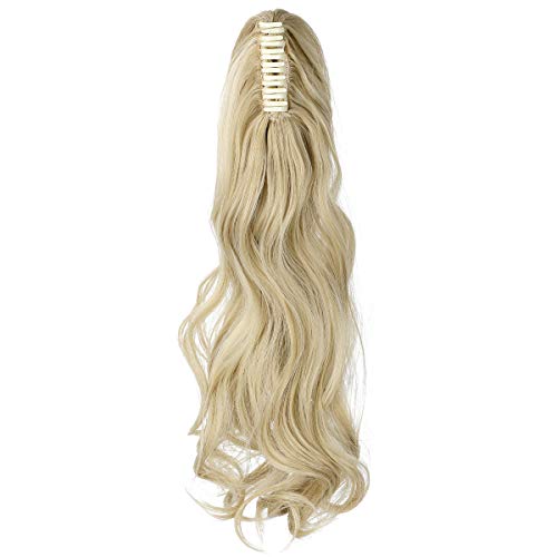 Clip-in Ponytail Hair Extension with Claw Clip - Natural Looking Hairpiece for Instant Volume & Length - Perfect for Parties, Weddings & Everyday Styling