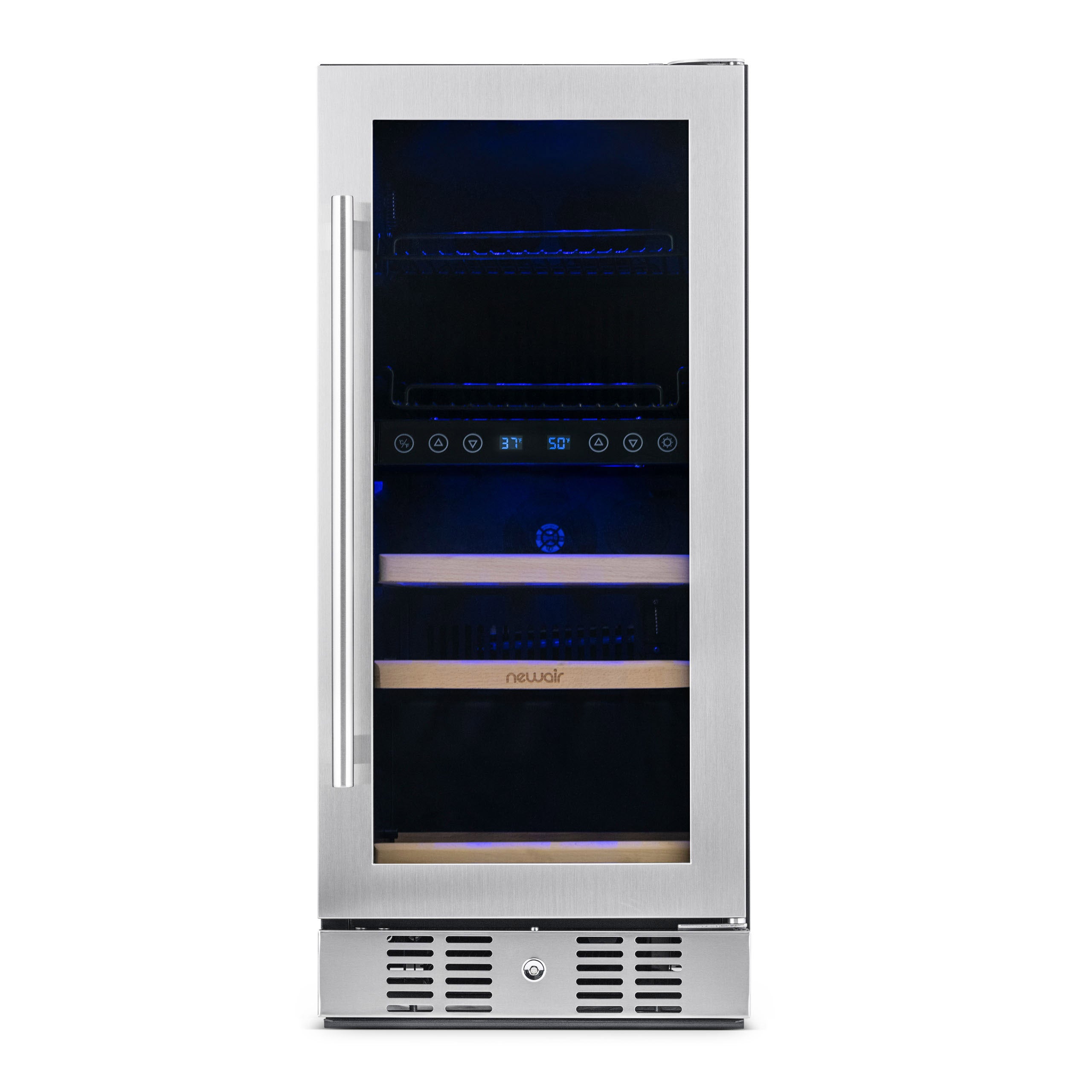 Newair® 48 Can 9 Bottle Built-in Dual Zone Beverage Refrigerator - Perfect for Home Bar, Office, or Man Cave - Keep Drinks Cold & Organized
