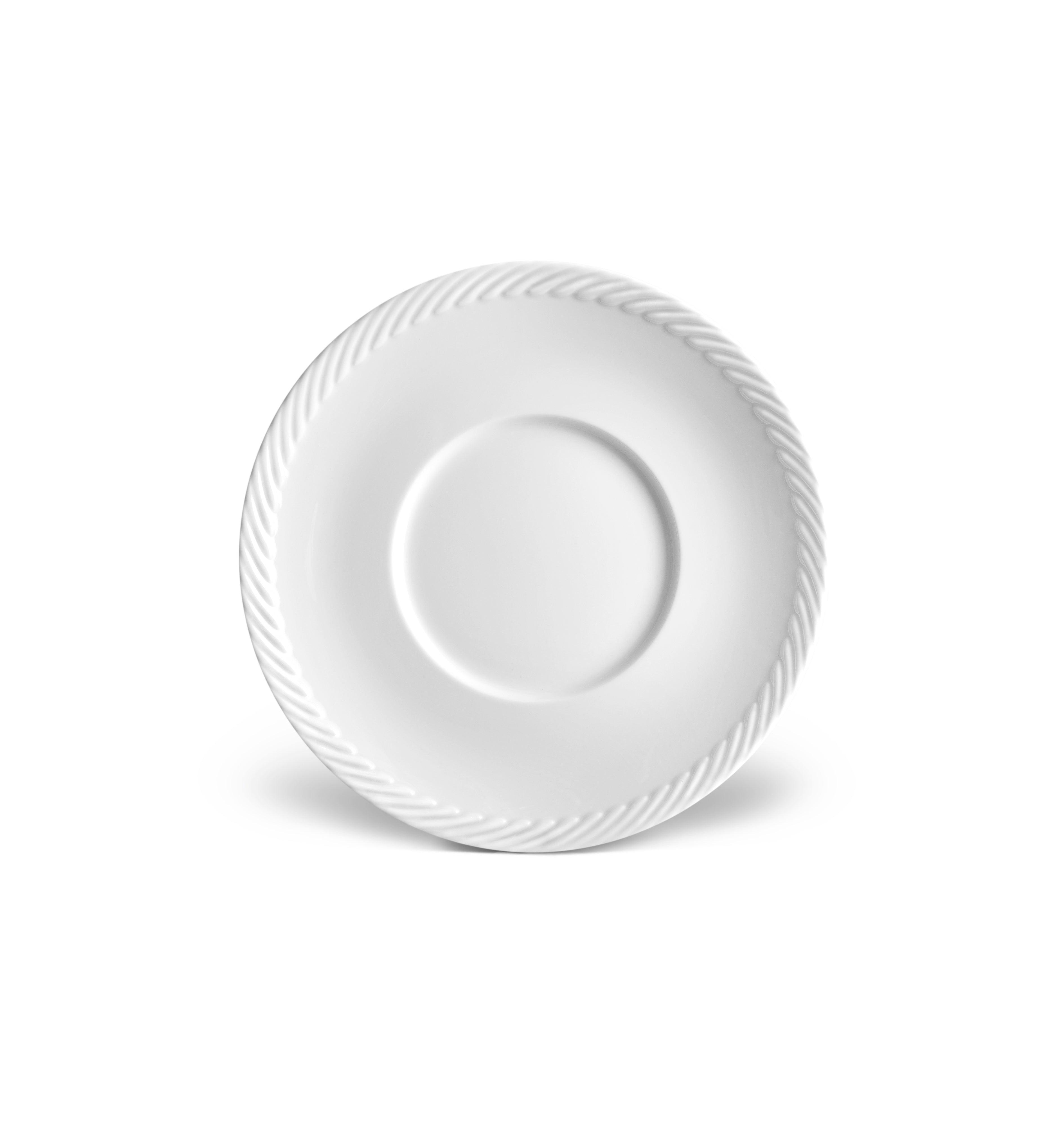 White Ceramic Saucer Plate - Elegant Small Dishes for Desserts, Appetizers & Tea Time | Perfect for Home, Cafe & Restaurant Use