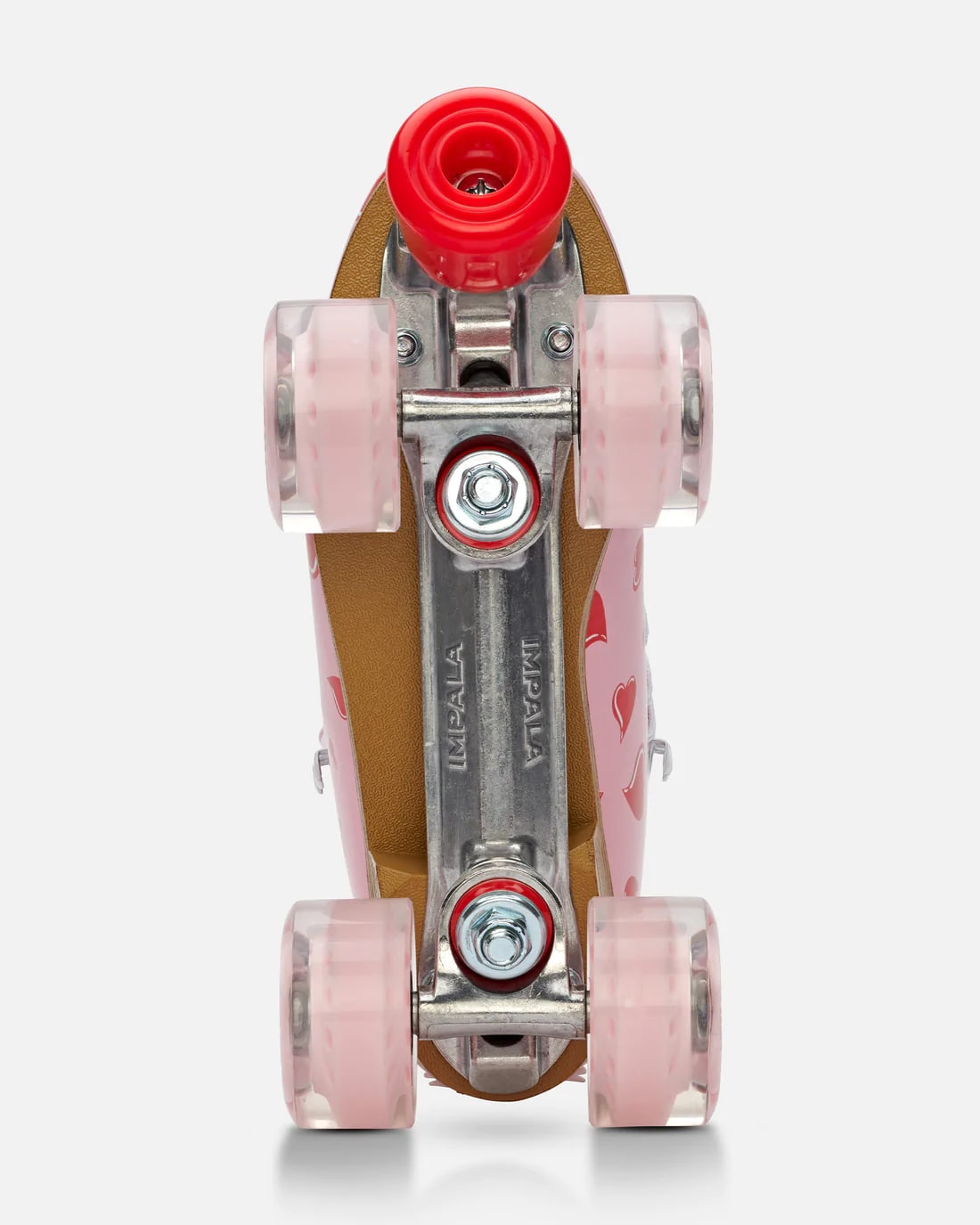 Impala Rollerskates with Falling Hearts Design - Women's Retro Quad Skates for Outdoor & Indoor Skating - Perfect for Rinks, Parks, and Roller Disco Parties
