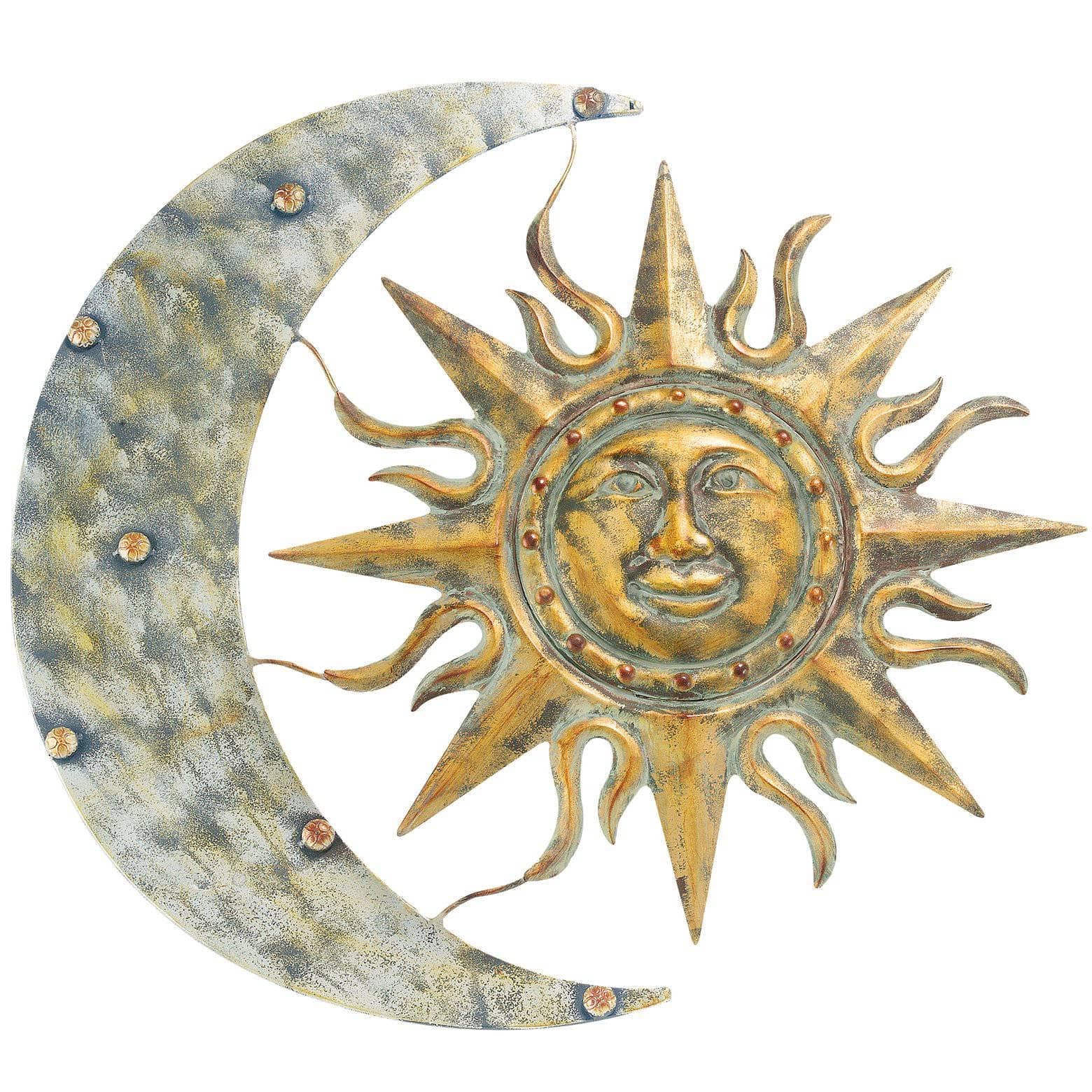 Aztec Sun and Moon Wall Art - Handmade Mexican Decor, Tribal Home Decor for Living Room, Bedroom & Office - Perfect for Boho, Southwest & Spiritual Spaces