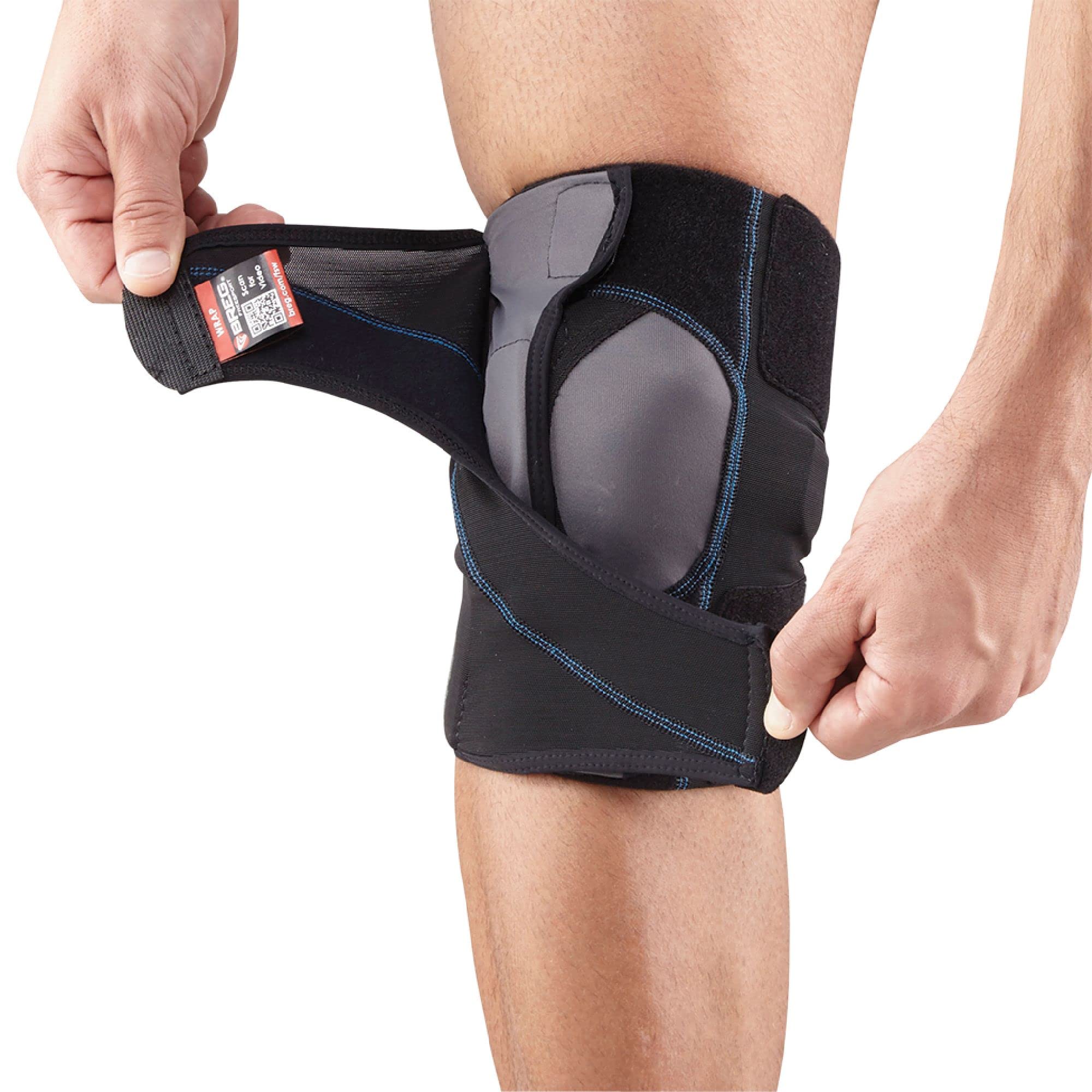 Breg FreeSport Wraparound Knee Brace for Men & Women - Small Size - Support for Running, Hiking, Sports & Active Lifestyle