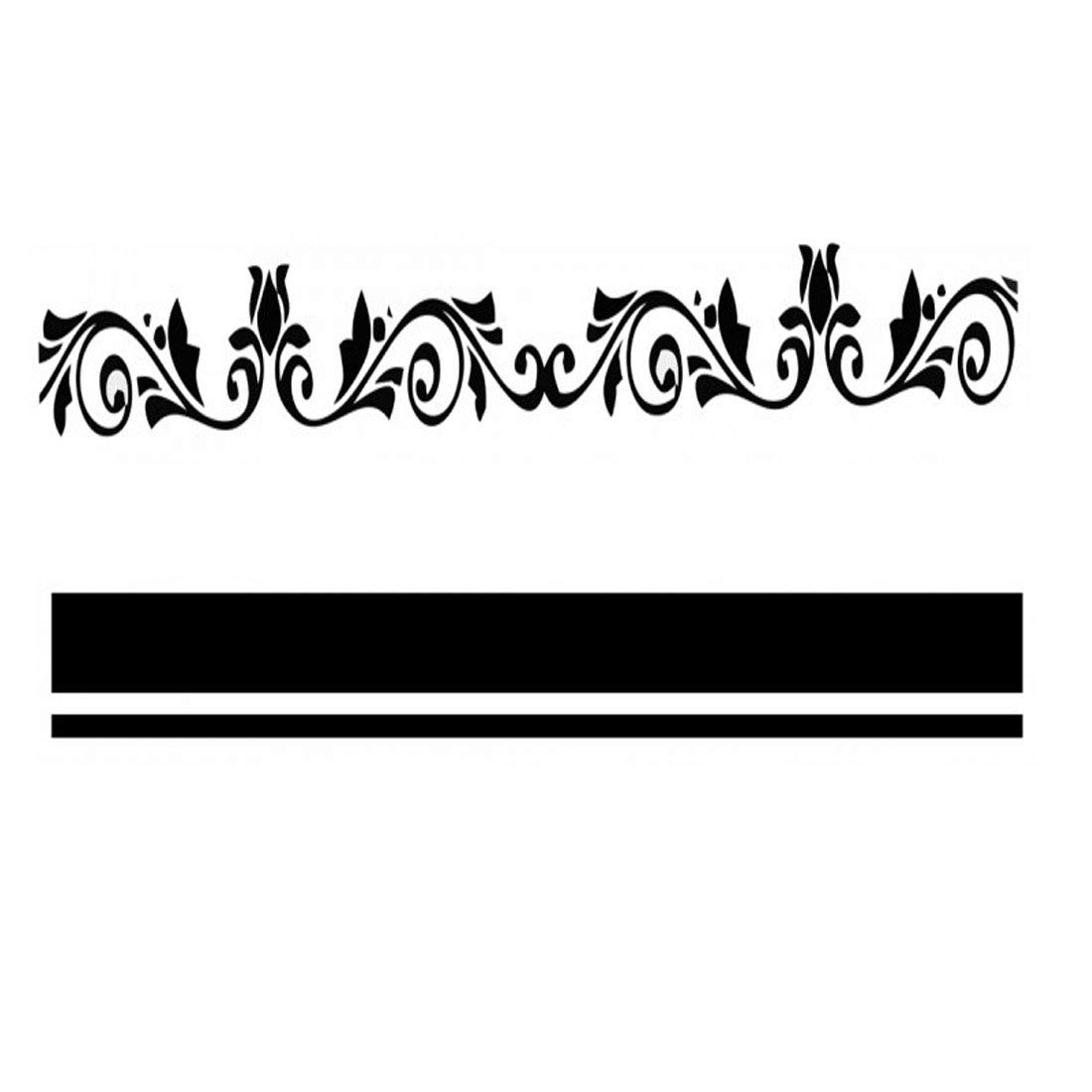 VOORKOMS Black Patti Combo Temporary Tattoos for Men & Women - Waterproof Fake Body Art for Parties, Halloween & Cosplay