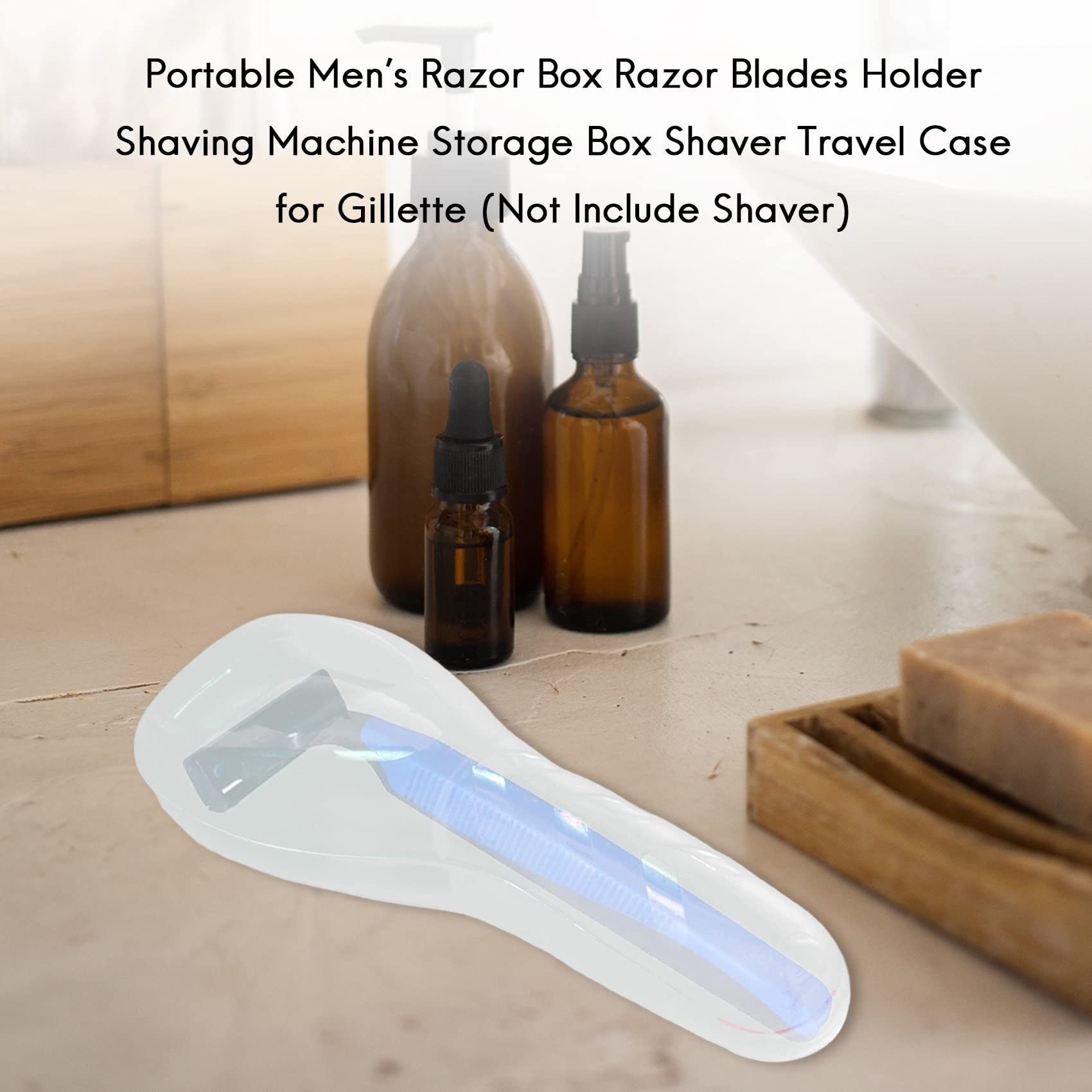 Portable Men's Shaving Machine Storage Box - Travel Case for Electric Razor & Blades Holder | Compact & Durable for Home, Gym, and Travel Use