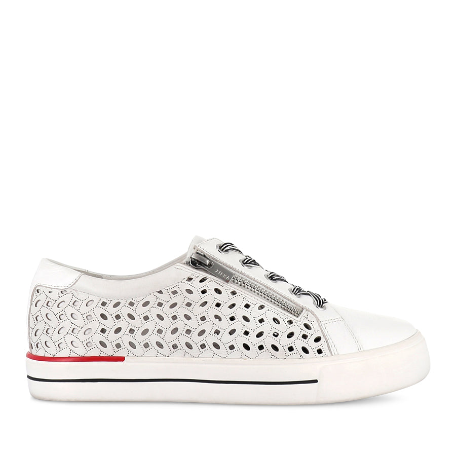 AYLEEN W White Leather Women's Shoes - Stylish & Comfortable for Casual Wear, Office & Parties