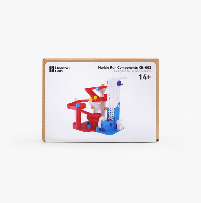 Bambu Lab Marble Run Components Kit 003 - 100+ Pieces STEM Building Blocks for Kids, Marble Maze Track Construction Toy Set - Perfect for Classroom, Birthday Gifts & Educational Play