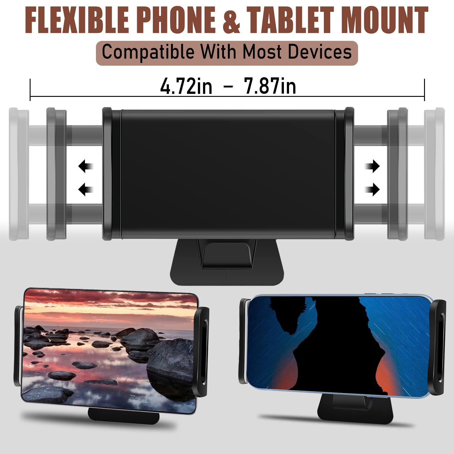 Tesla Model 3/Y Car Phone Holder - Headrest Mount for Tablets & Phones - Perfect for Backseat Entertainment