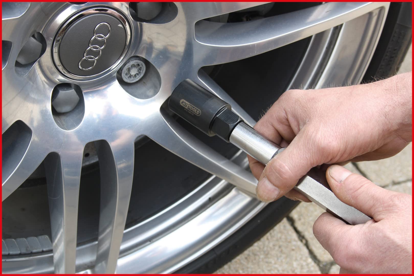 KS TOOLS 10-Piece Rim Lock Release Tool Set - Universal Size for Car & Truck Wheels - Easy Tire Removal & Installation - Perfect for Mechanics & DIY Auto Repair