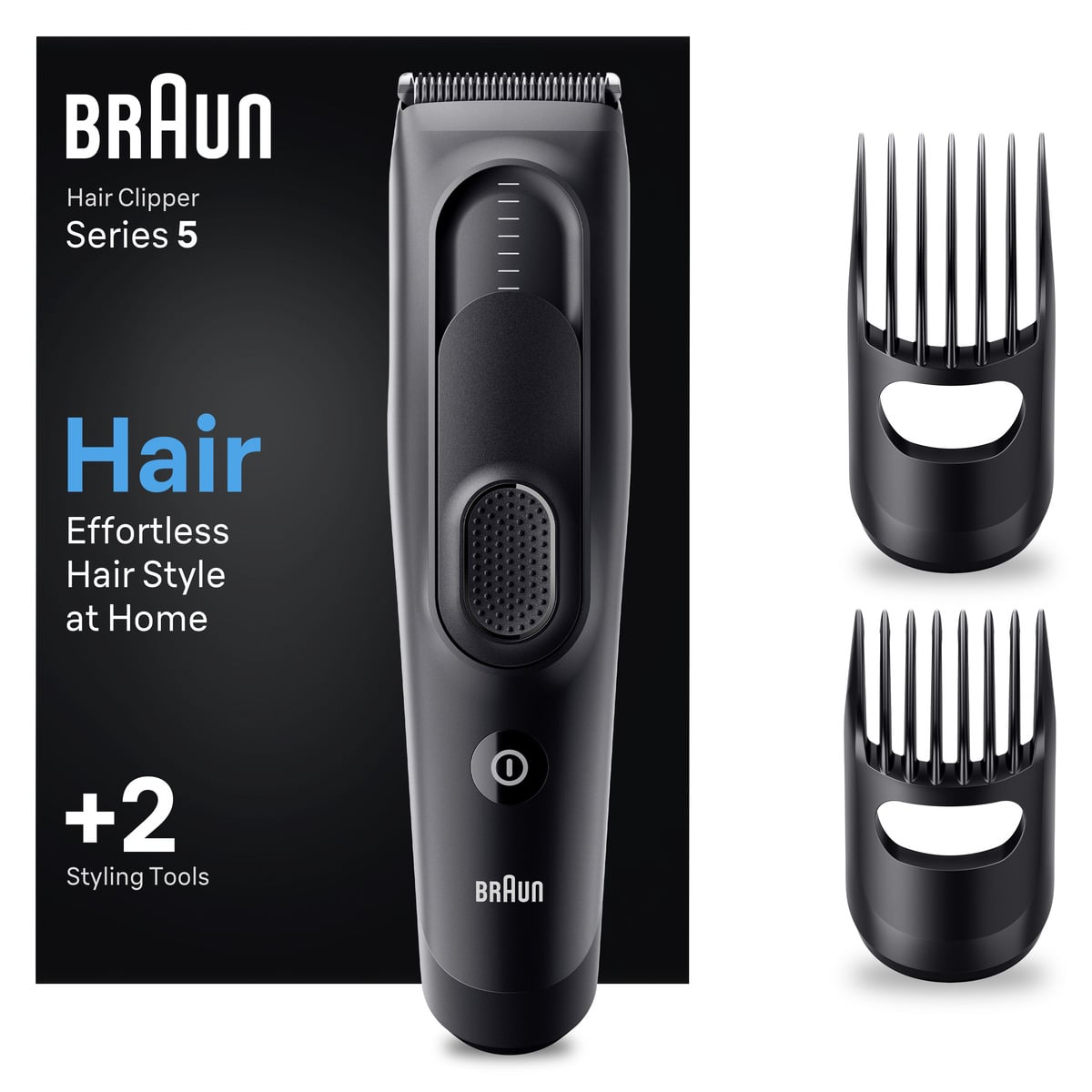 Braun HC5330 Hair Clipper for Men - Professional Hair Trimmer for Home Barbering, Styling & Grooming | Perfect for DIY Haircuts, Beard Trimming & Personal Care