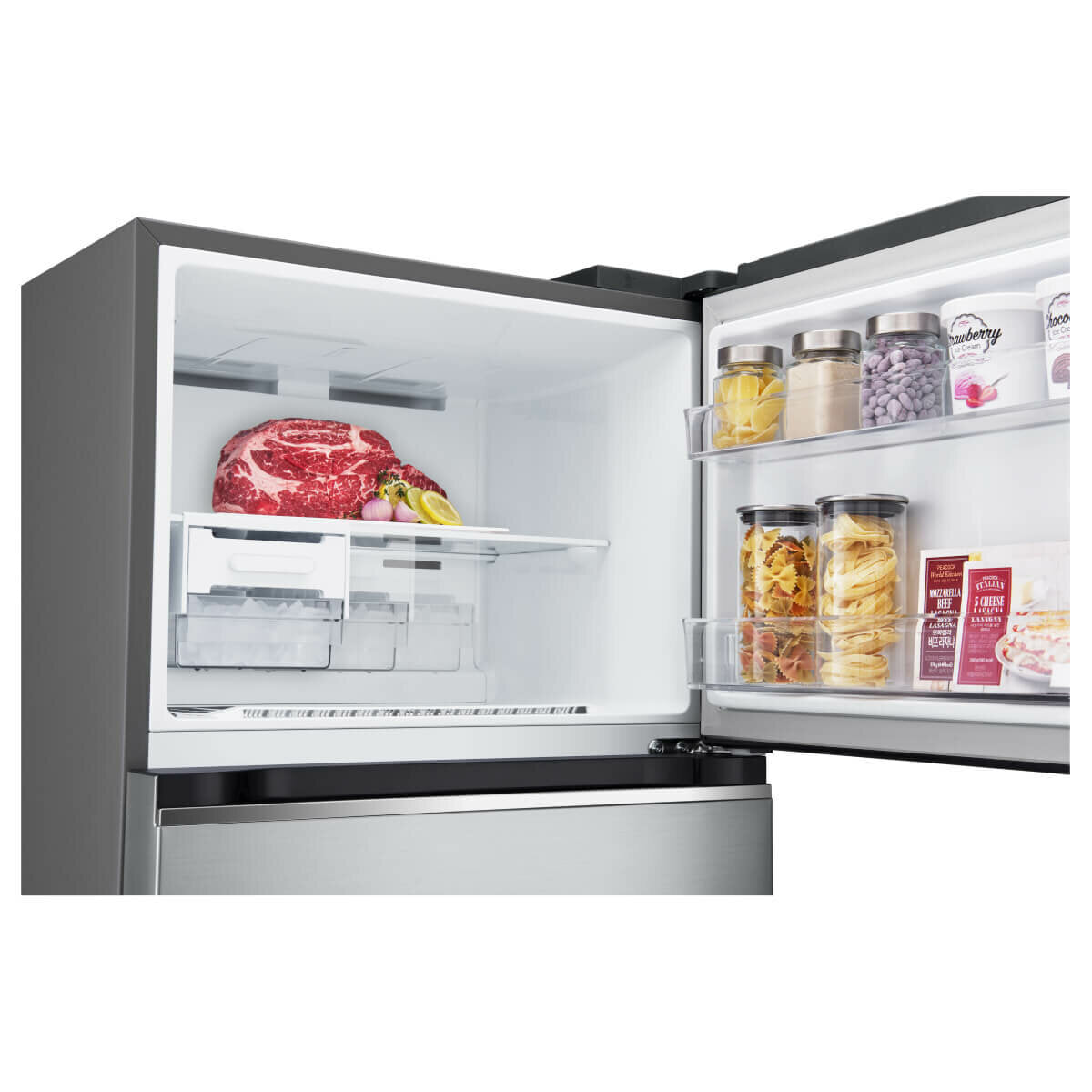 LG 375L Top Mount Refrigerator with Freezer - Stainless Steel GT-5S Energy Efficient - Perfect for Kitchens, Apartments & Small Homes