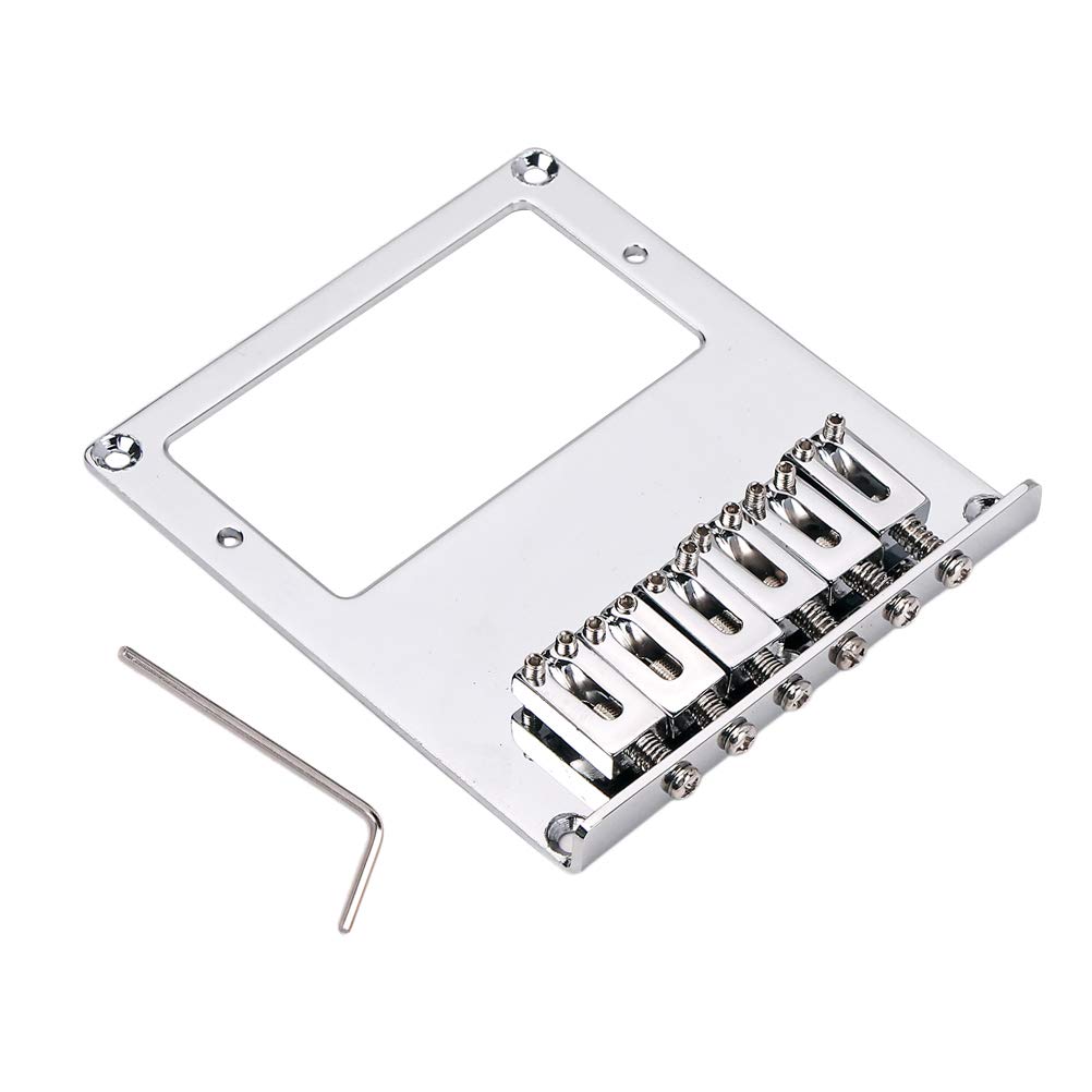 6 String Guitar Bridge Parts - Electric & Acoustic Guitar Bridge Plate with Saddle & Dual Pickups | Premium Guitar Bridge Accessories for Enhanced Sound & Performance | Perfect for Guitar Upgrades, Repairs & Custom Builds