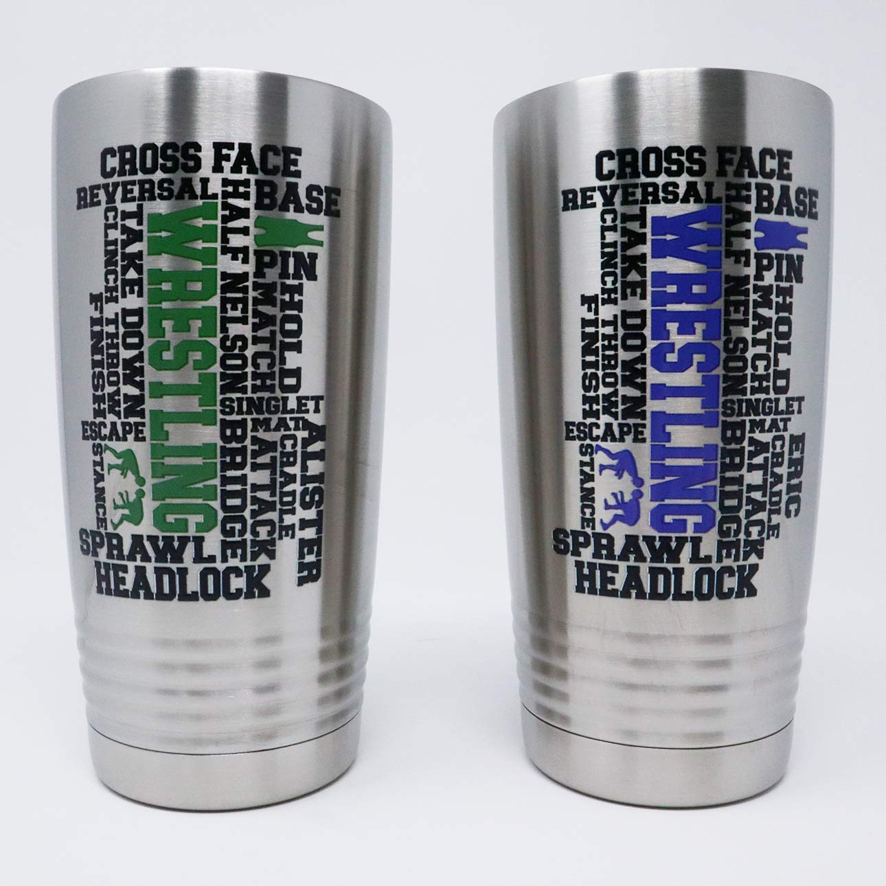 Custom 20 oz Insulated Tumbler with Wrestling Word Art Design - Personalized Stainless Steel Cup for Athletes, Coaches & Fans - Perfect for Gym, Sports Events & Daily Hydration