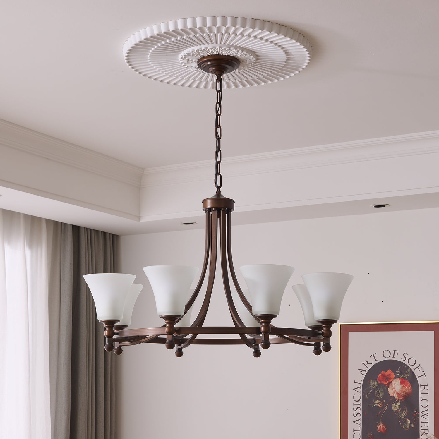 Celestine Glow Crystal Chandelier - Elegant Modern Ceiling Light Fixture for Dining Room, Bedroom & Living Room Decor | Energy Efficient LED Lighting for Home & Wedding Venues