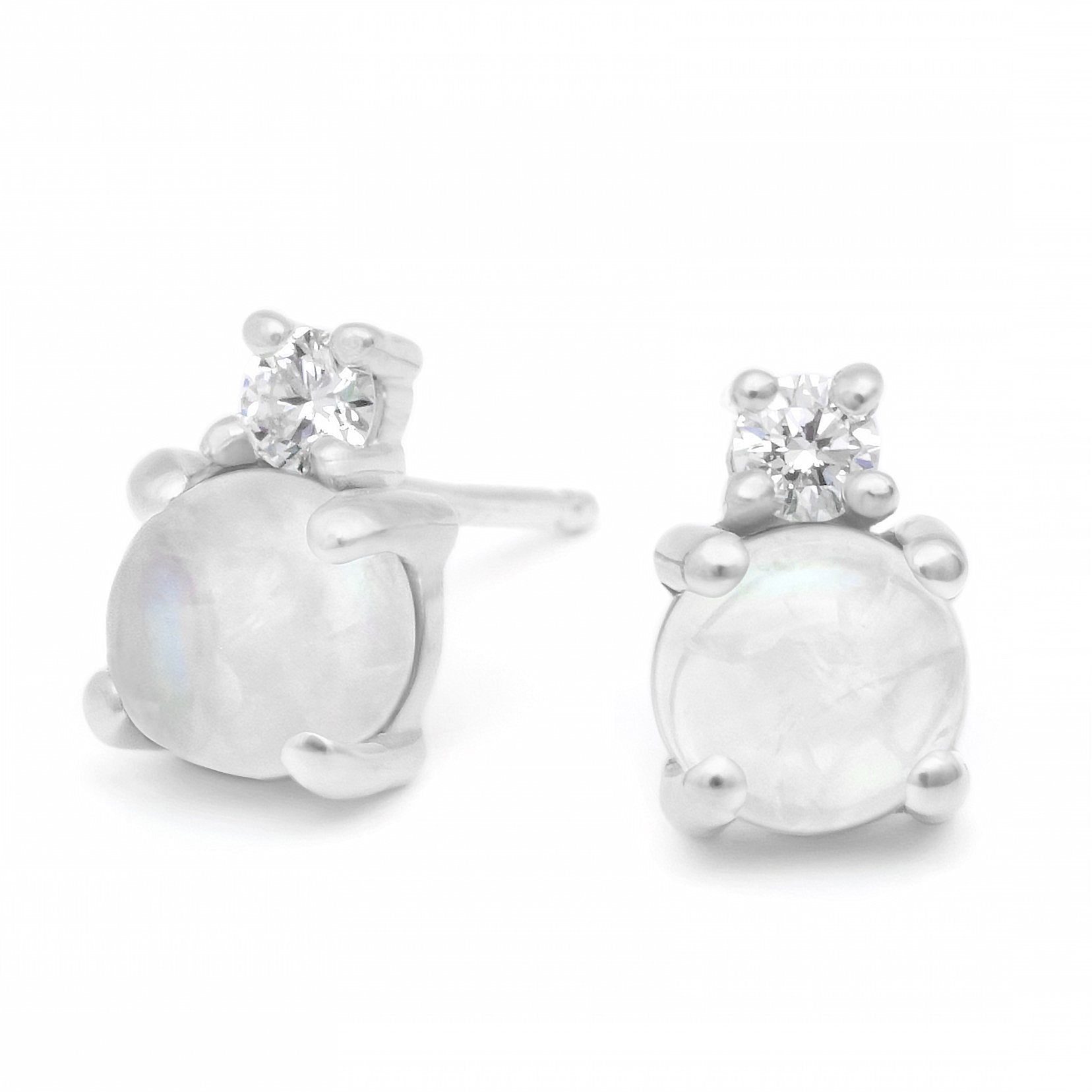Diamond Duo Earrings for Women - Elegant 14K Gold Stud Earrings with Sparkling Stones | Perfect for Weddings, Parties & Everyday Wear